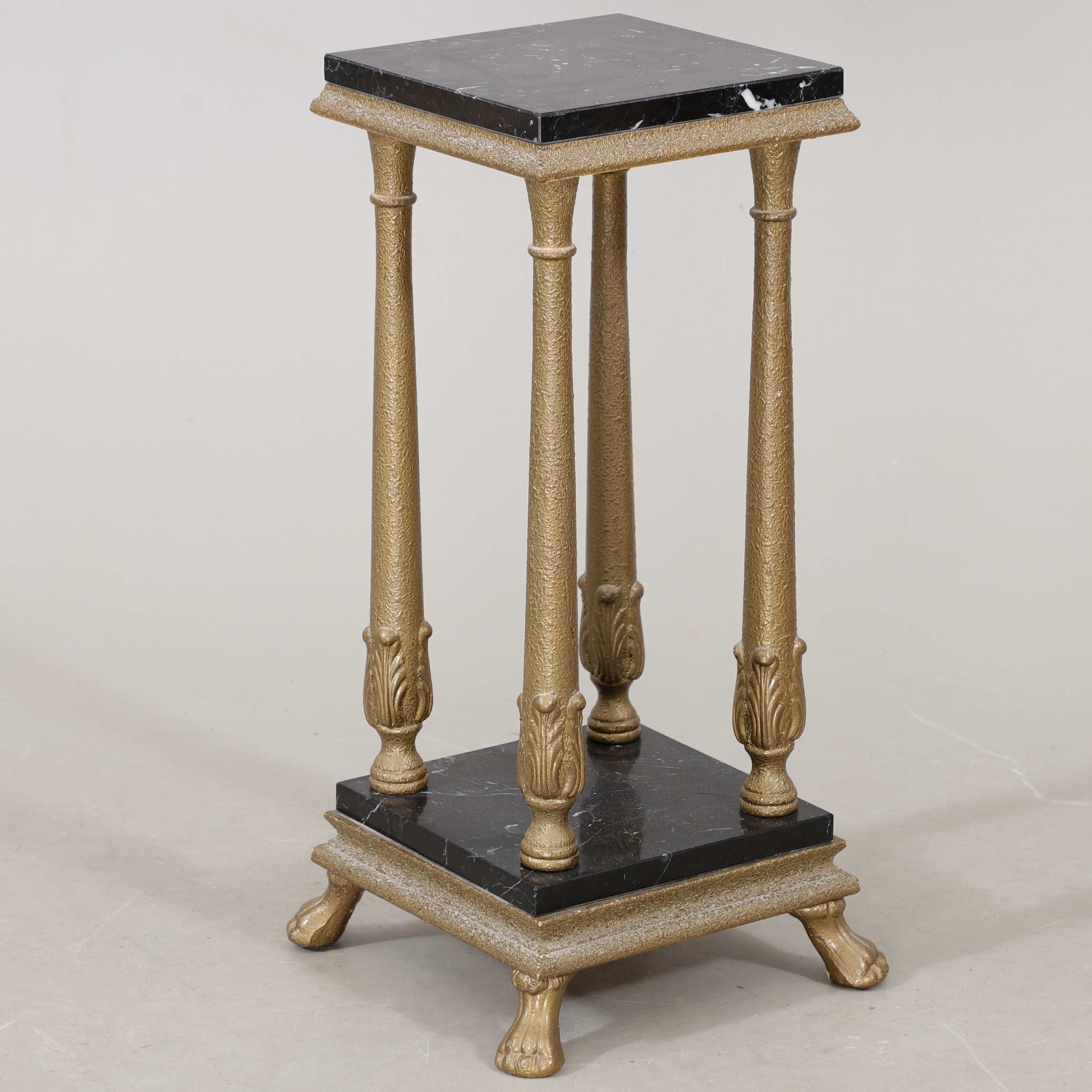 PIEDESTAL med stenskivor, bronserad, 1900-tal.