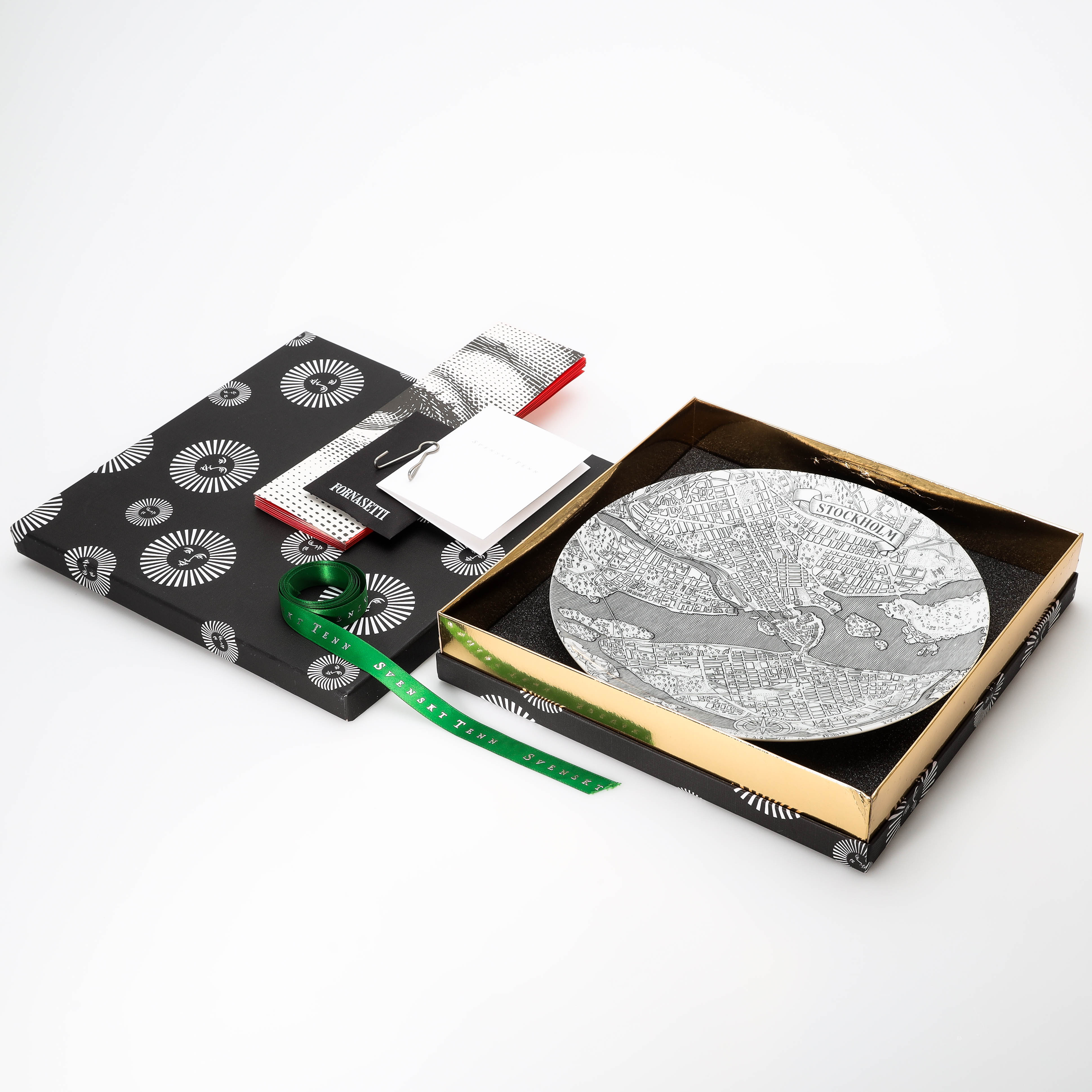 FORNASETTI, för Firma Svenskt tenn, tallrik, "Map of Stockholm", porslin, 2025.