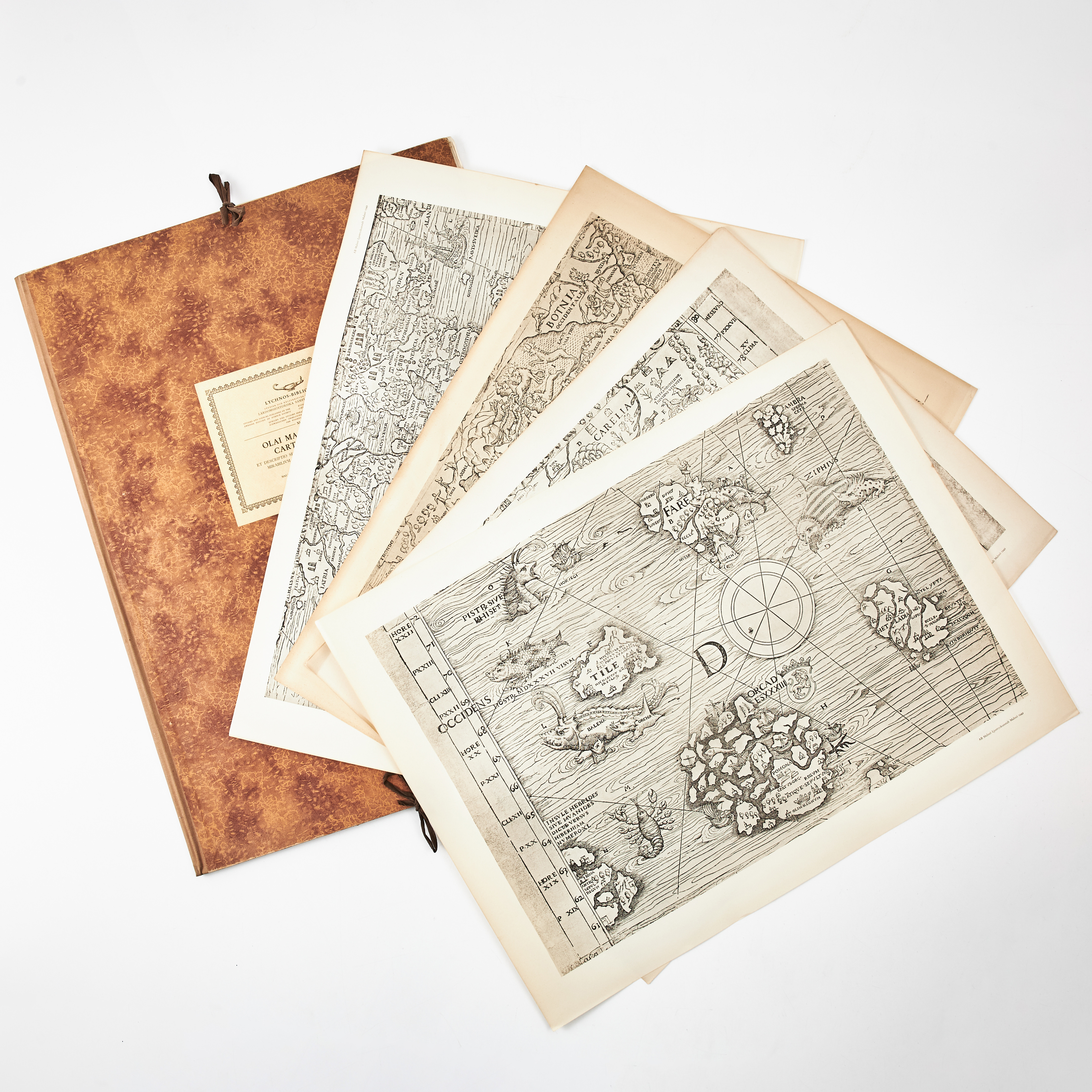 CARTA MARINA I FAKSIMIL, PROVENIENS CRONSTEDT, 1949.