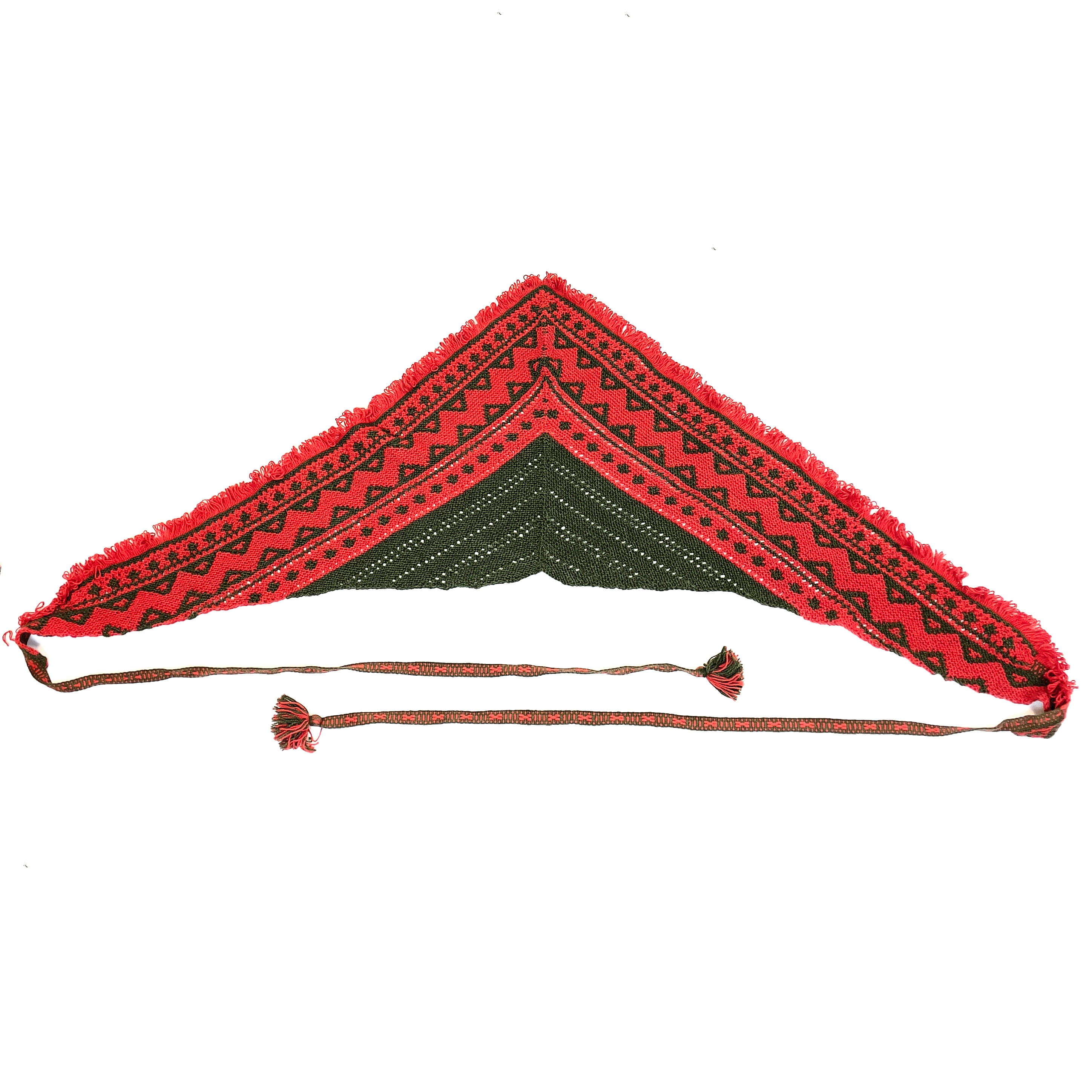 HANDSTICKAD HJÄRTVÄRMARE, ull, Järvsö, Hälsingland, 1900-tal.