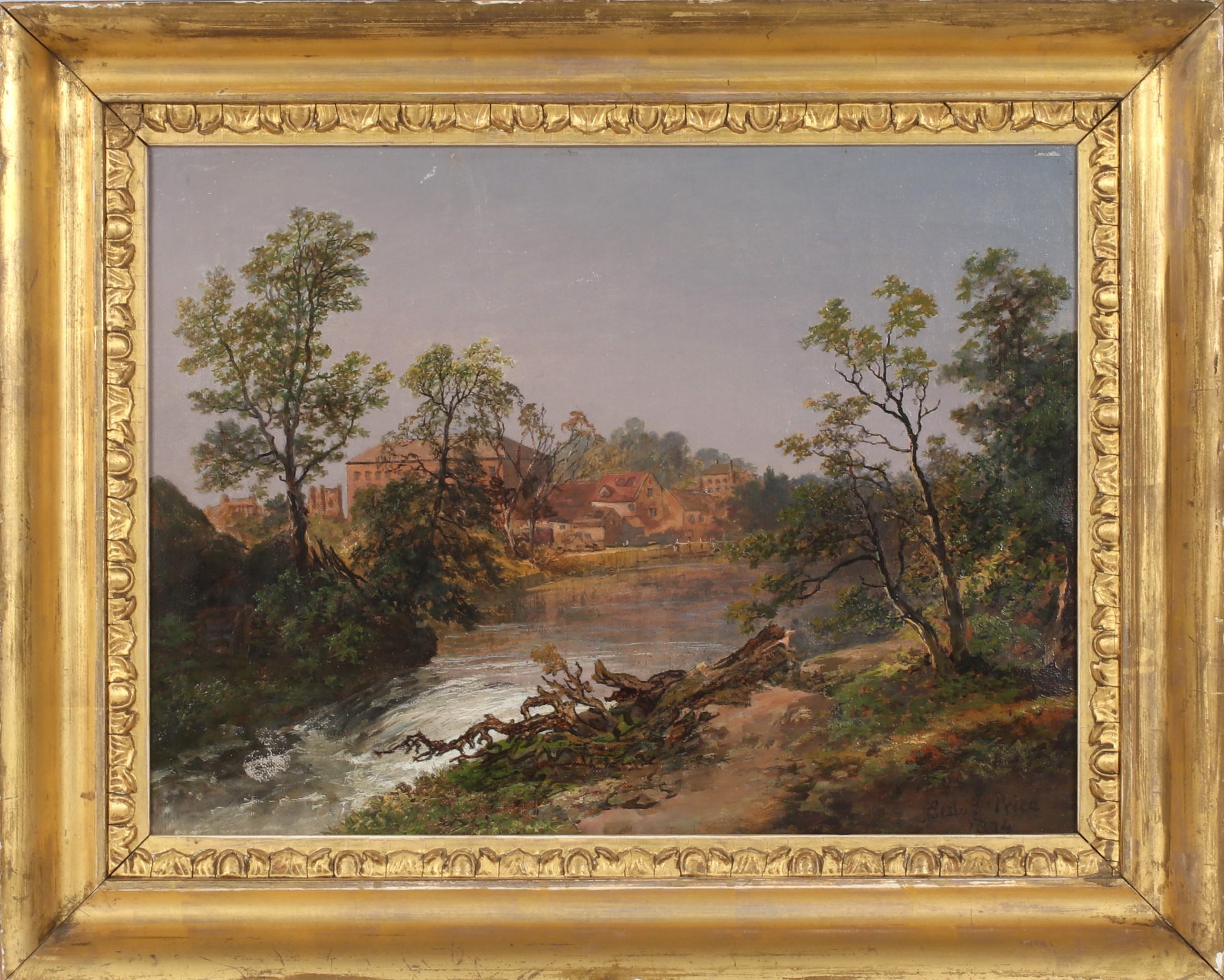 EDWARD PRICE. The Berby Silk Mill, olja på duk, signerad och daterad 1874.