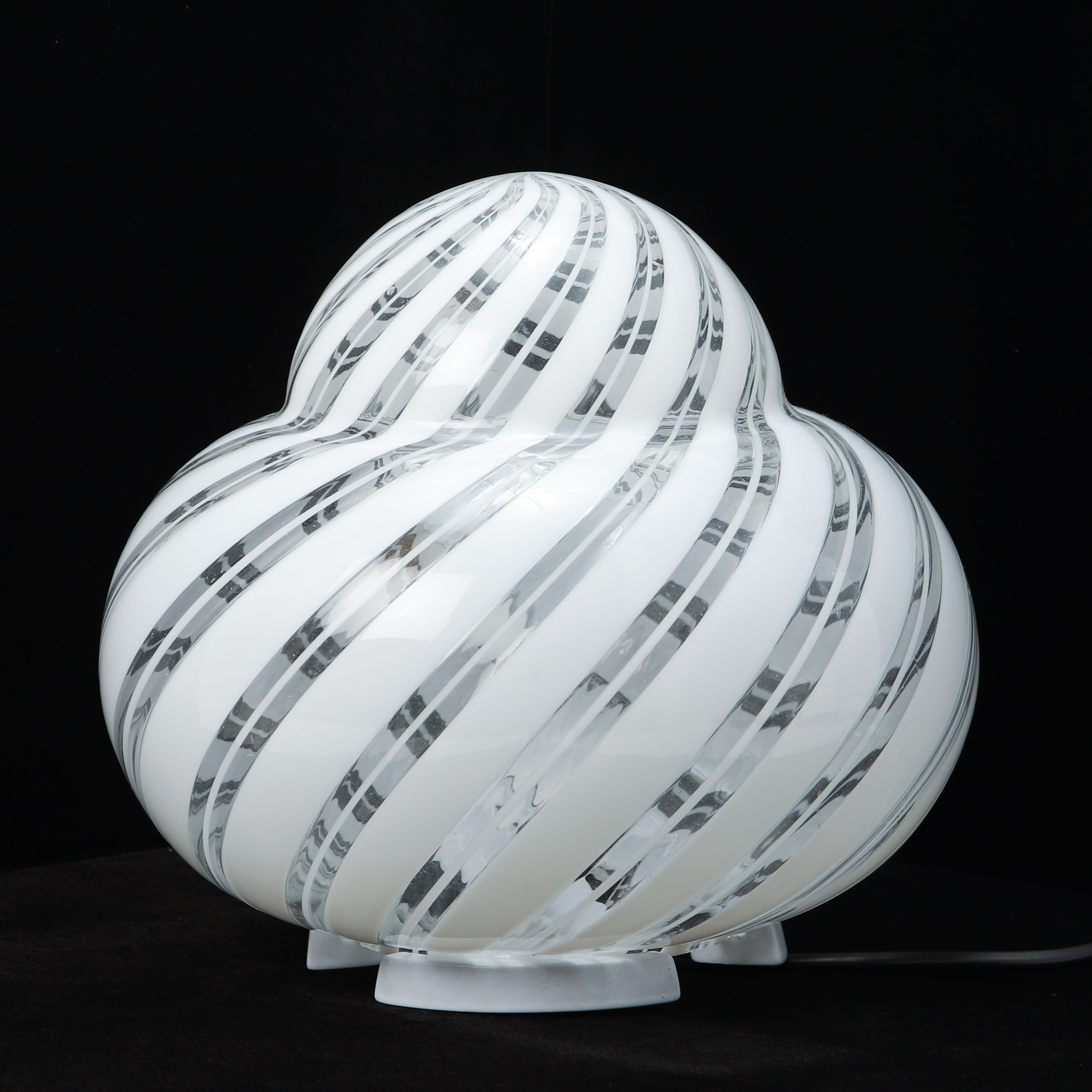 BORDSLAMPA, "Swirl", brickmärkt f.fabbian, Made in Italy.