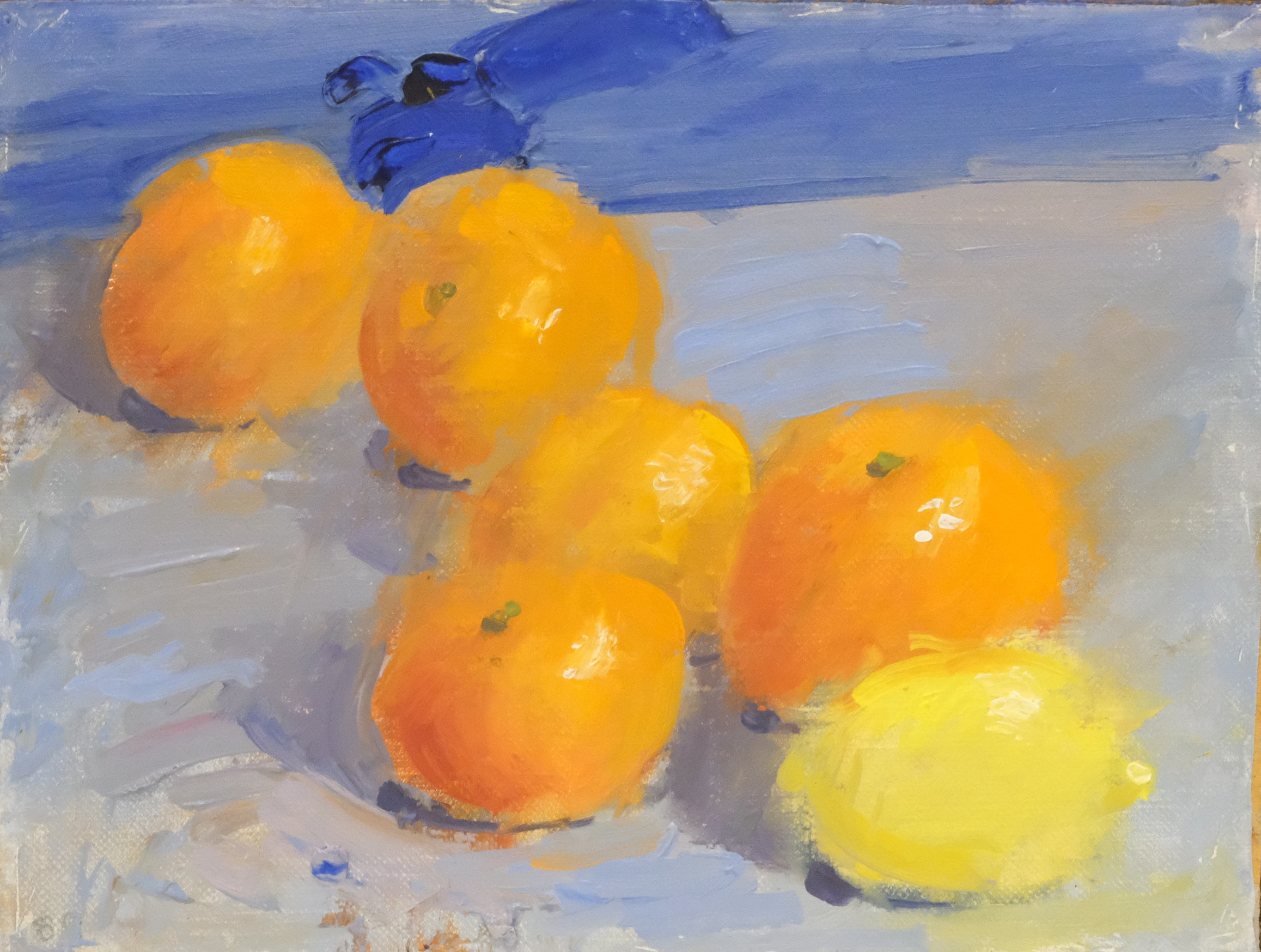 STEN-OSCAR RUNDGREN. "CLEMENTINER", OLJA PÅ PANNÅ.