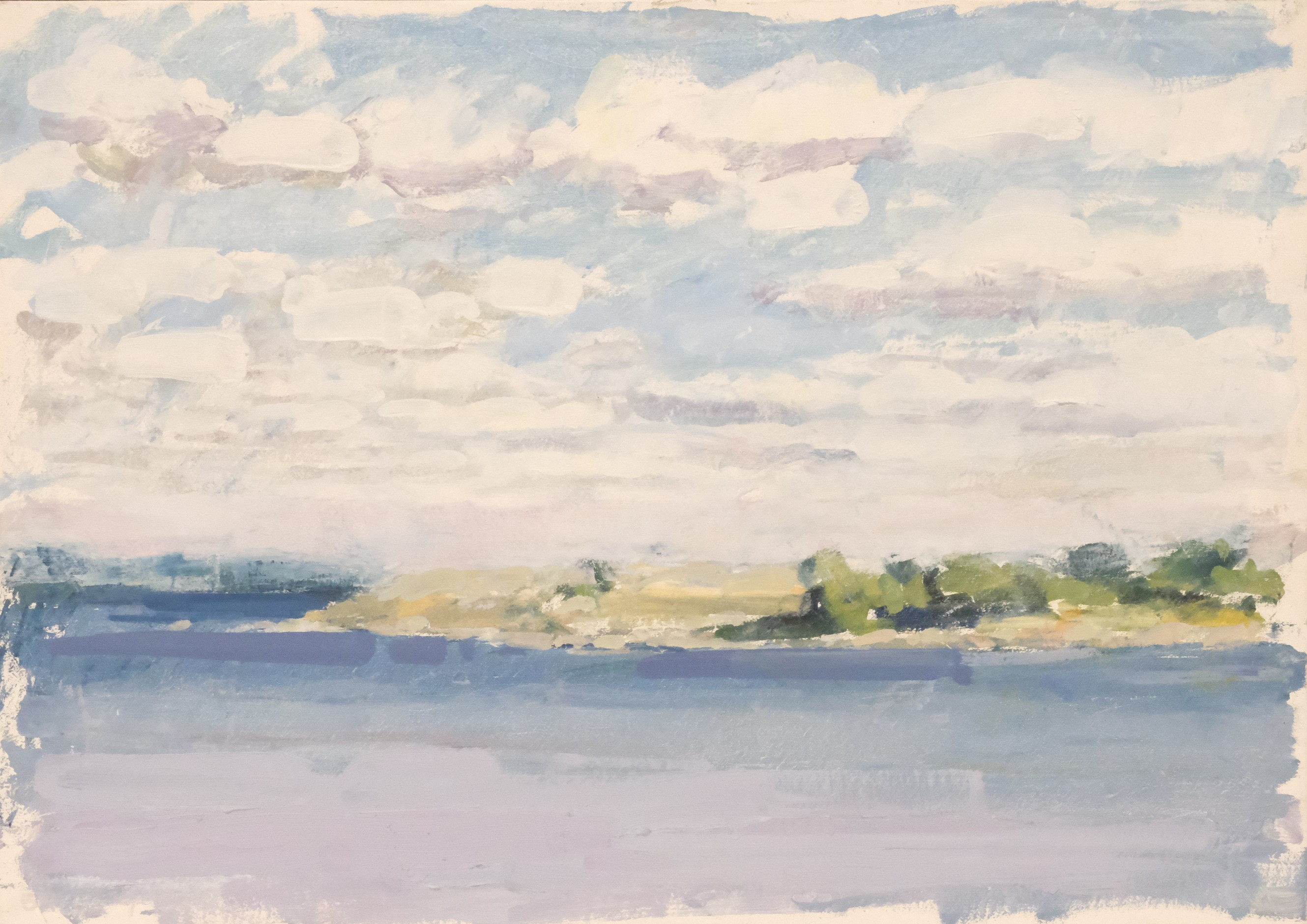 STEN-OSCAR RUNDGREN. "MOT BOCKÖ", OLJA PÅ DUK.