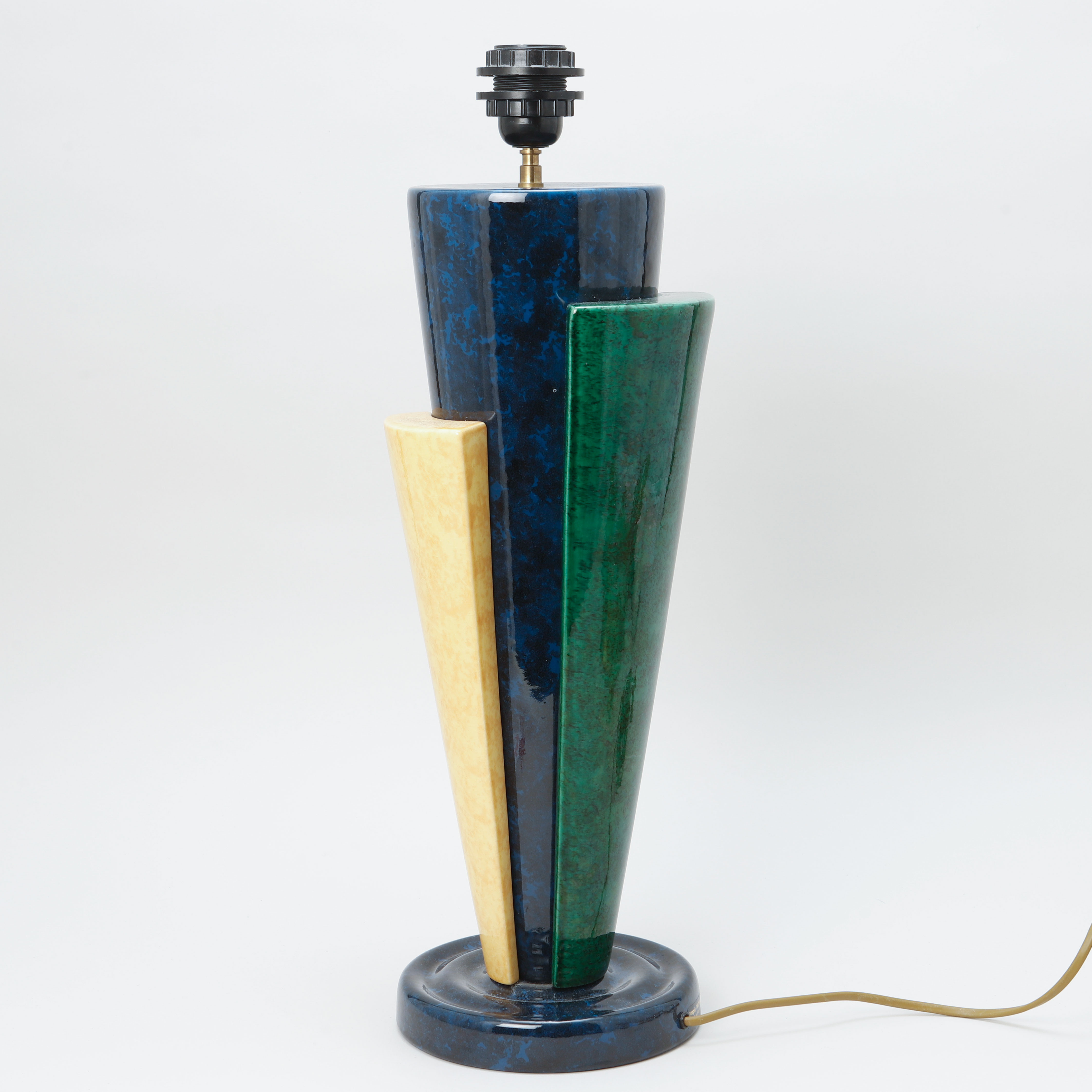 BORDSLAMPA, keramik, etikettmärkt Francois Chatain, Made in France.