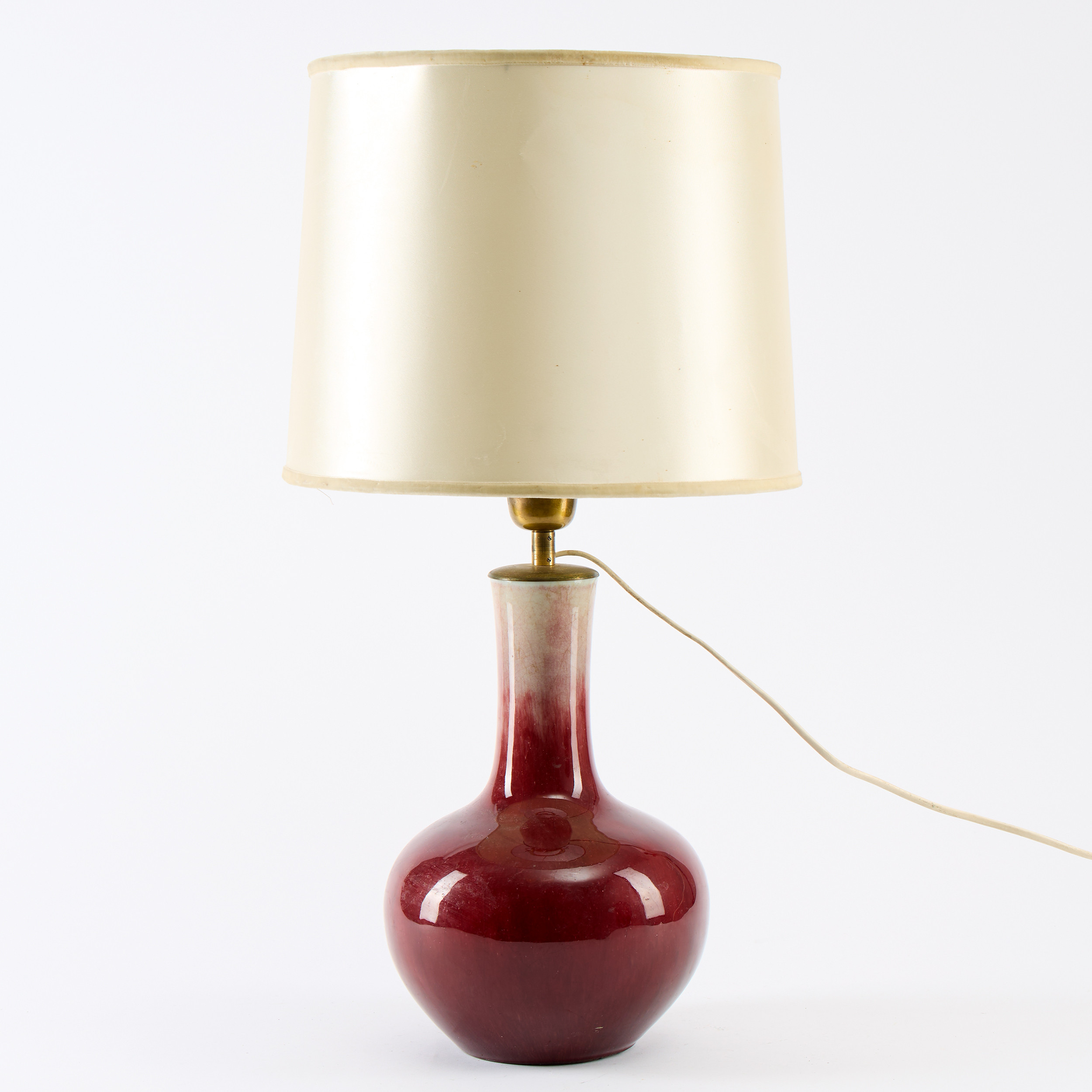 BORDSLAMPA, omgjord vas, Kina, porslin, flambeglasyr.