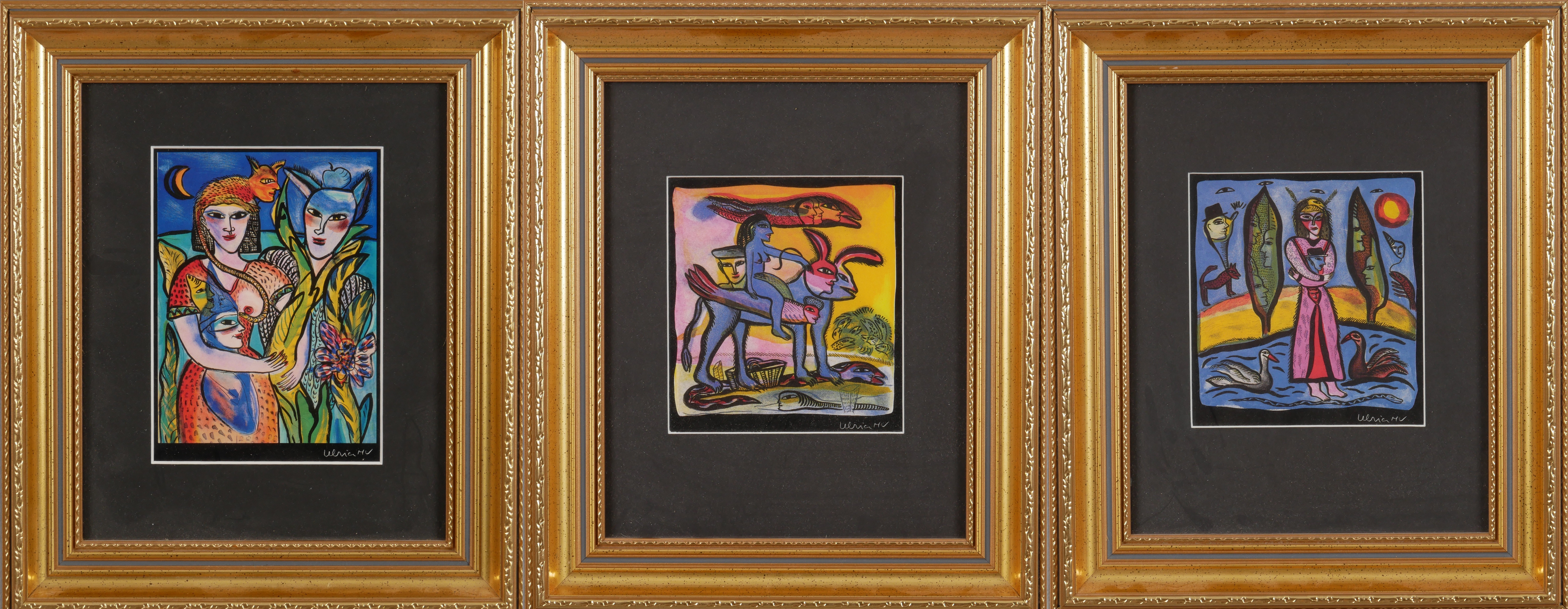 ULRICA HYDMAN-VALLIEN. EFTER. Tavlor, 3 st, tryck.