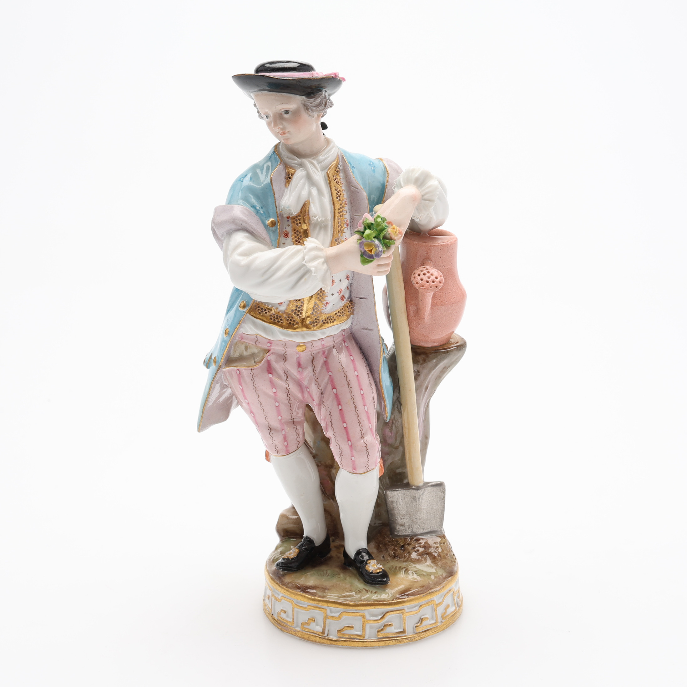 MICHEL VICTOR ACIER. FIGURIN, PORSLIN, MODELL C69, UR GÄRTNERKINDER, MEISSEN, 1800-TAL.