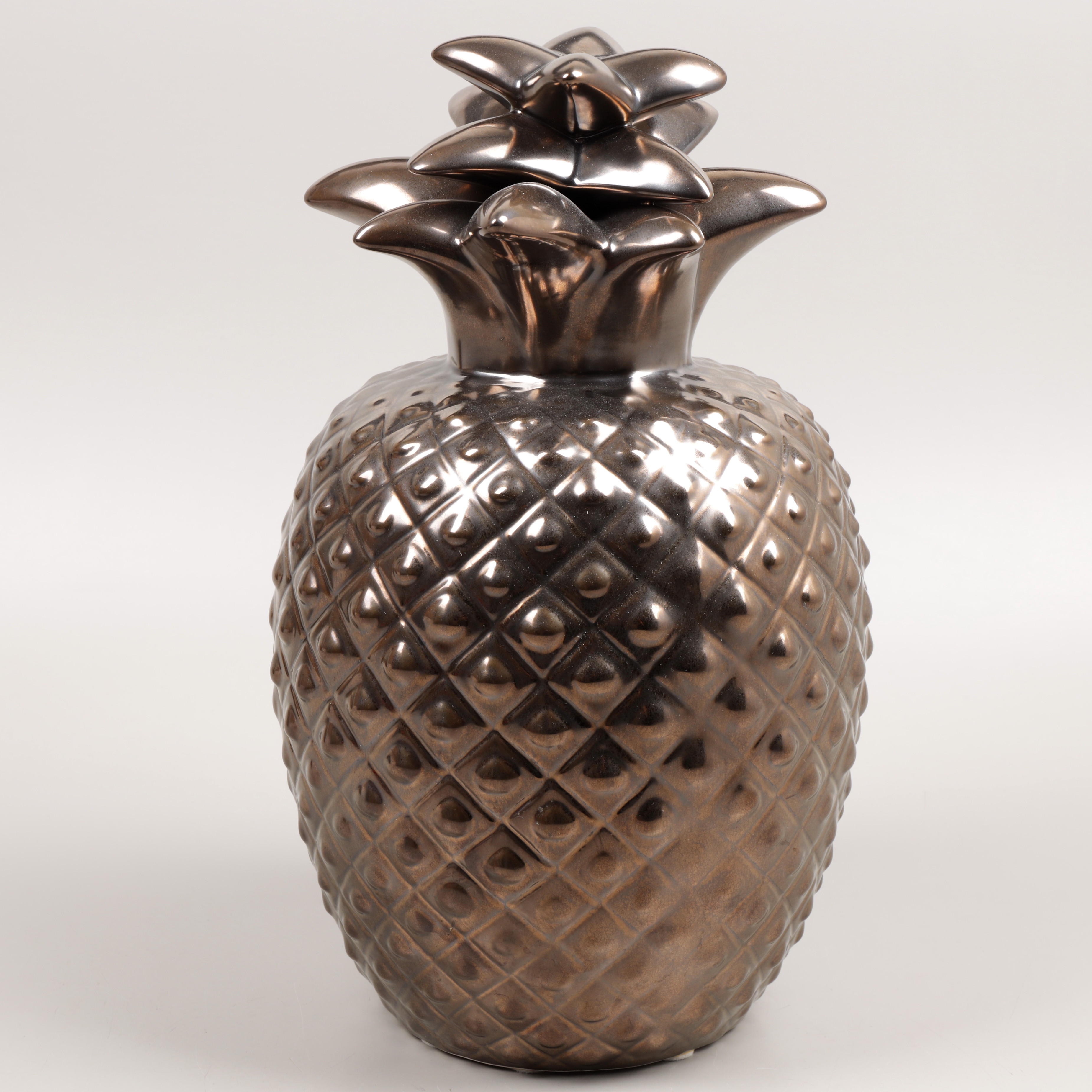SKULPTUR, ananas, bemålat glas, 2000-tal.