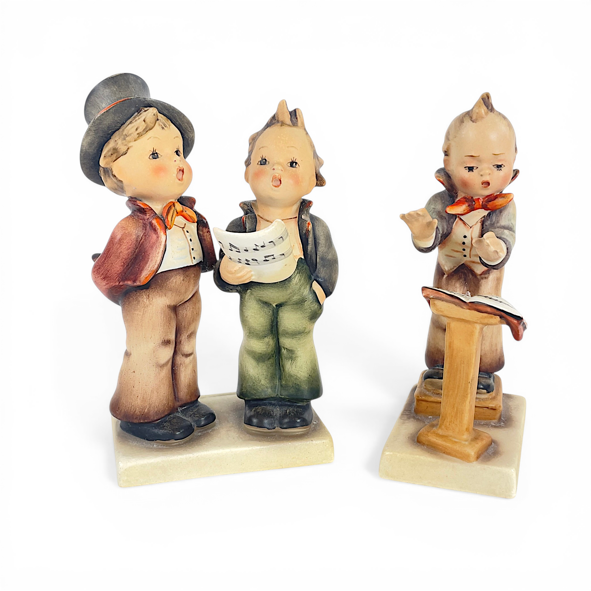 FIGURINER, 2 st, porslin, Hummel, Goebel.