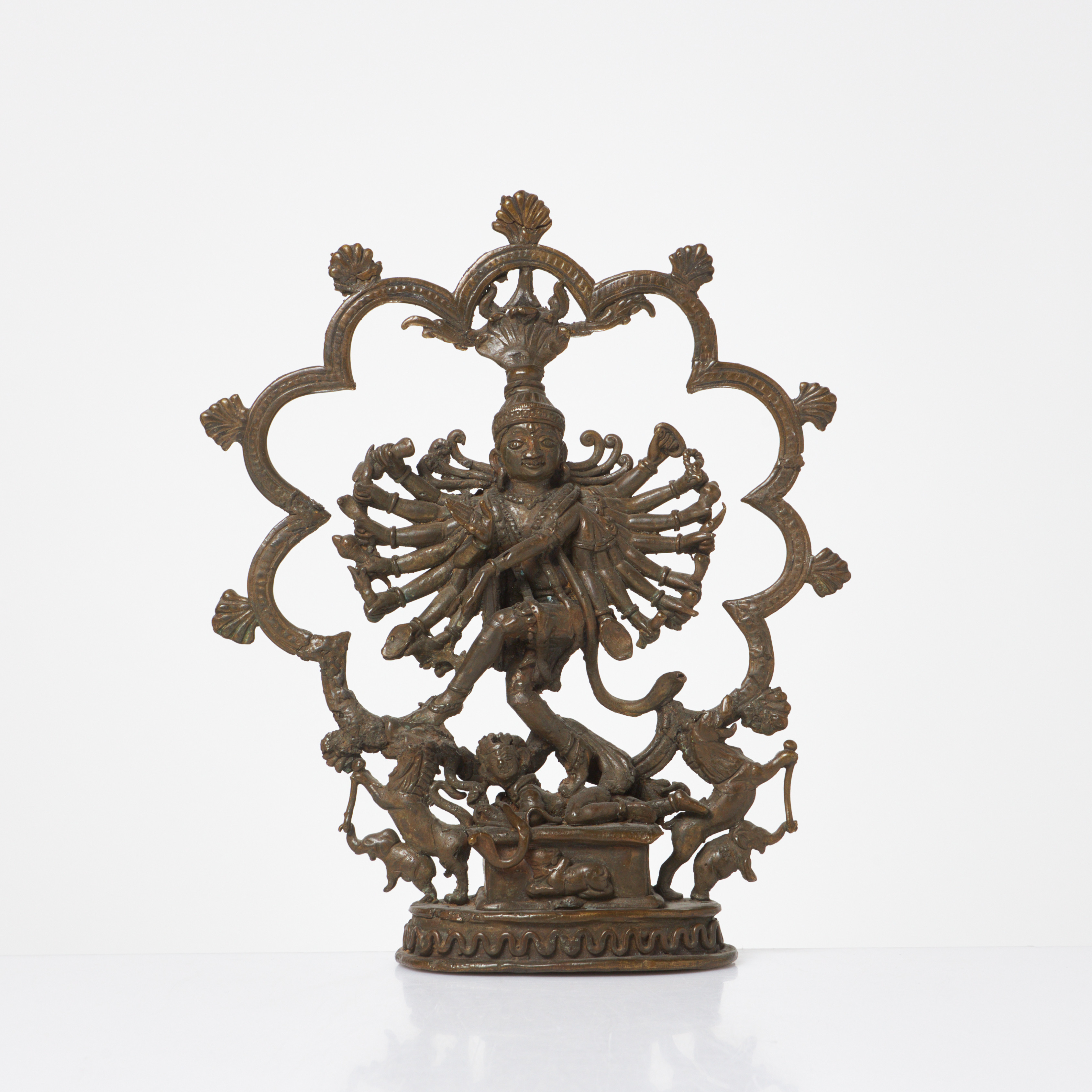 SHIVA NATARAJA, med många armar, brons, 1900-tal, Indonesien.