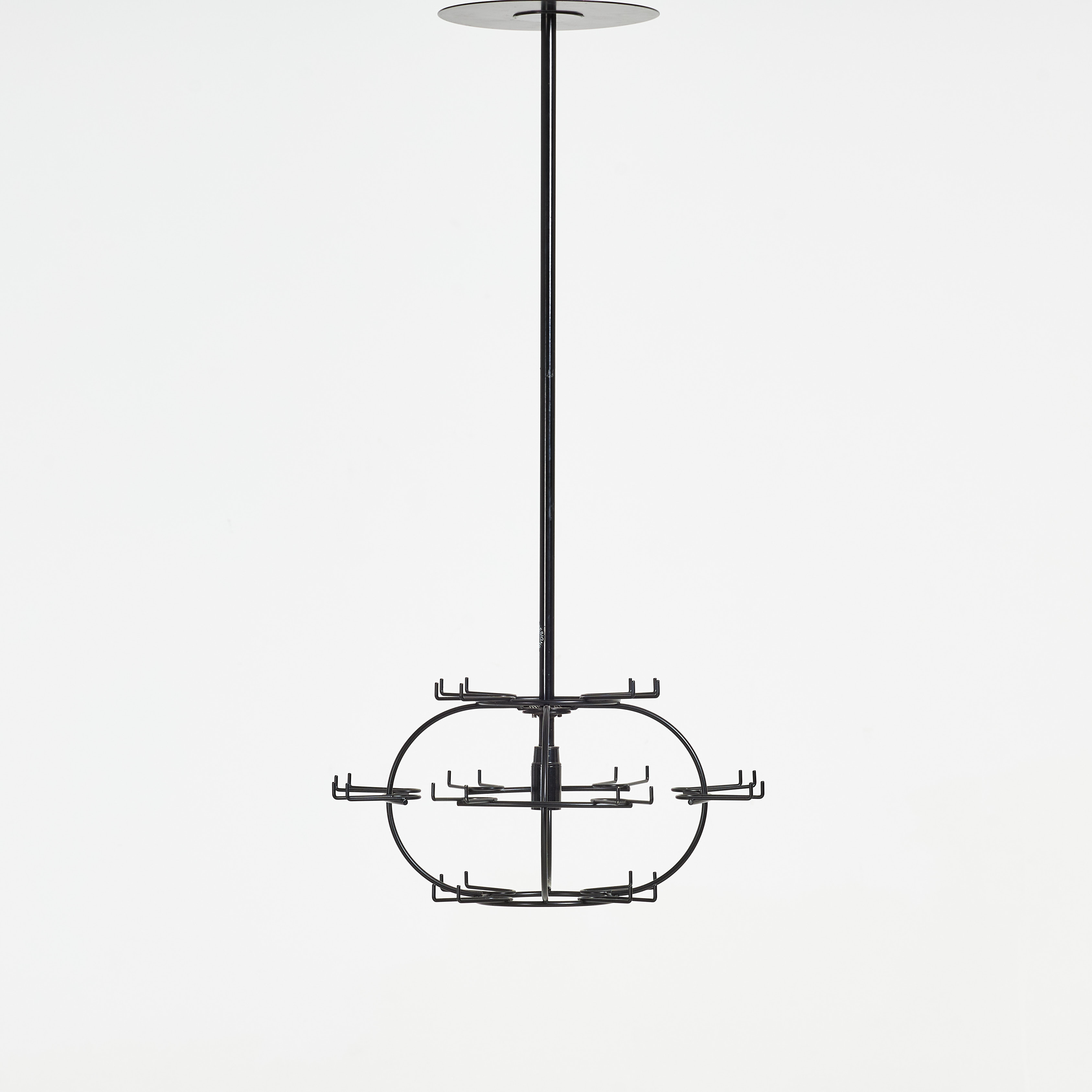 TESS PALM. Takarmatur, "Glasklasen 16", svartlackerad metall, etikettmärkt, Designringen, samtida tillverkning.