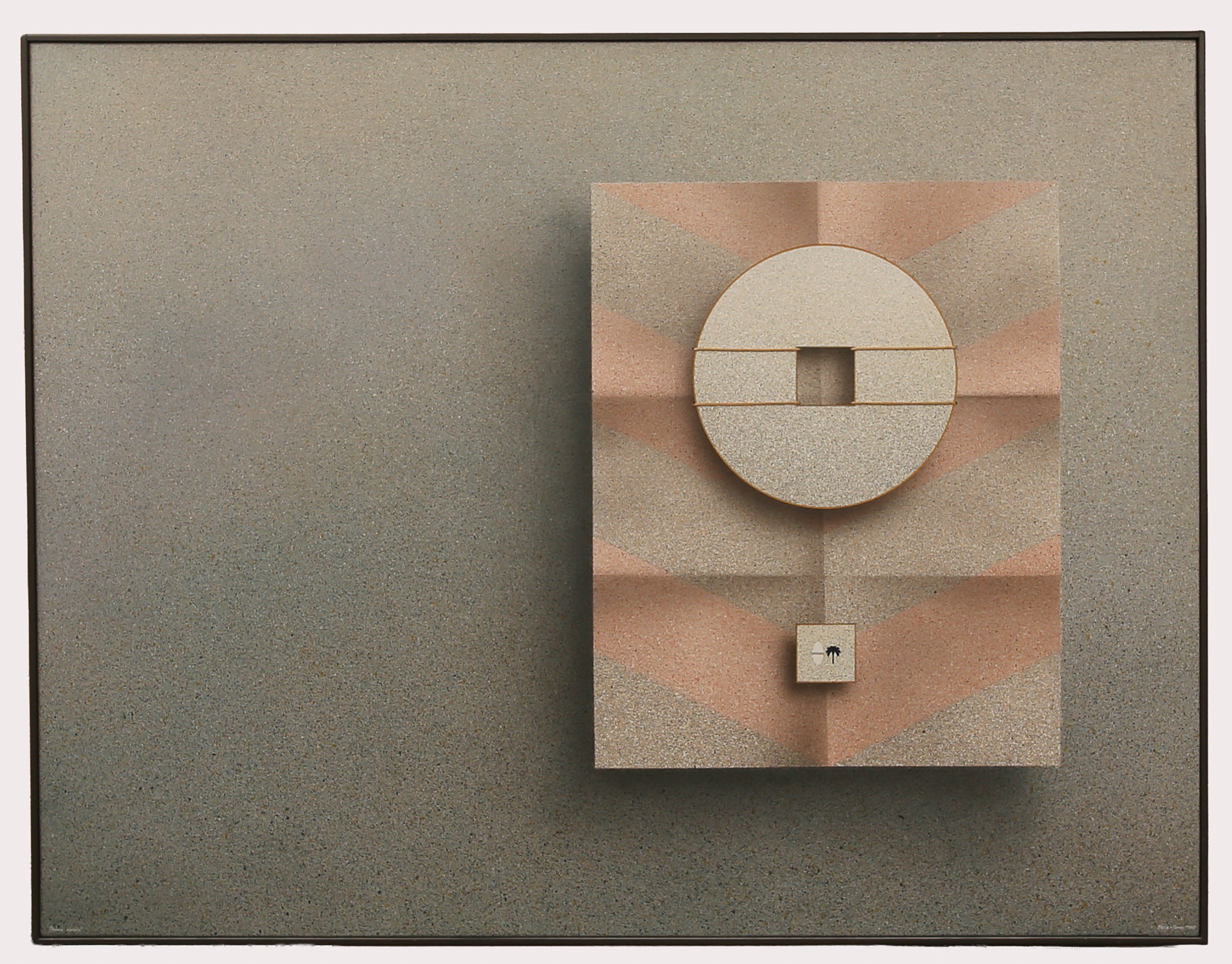 BECK & JUNG. (Holger Bäckström & Bo Ljungberg). "Prince Shield", blandteknik, signerad och daterad Beck o Ljung 1980.