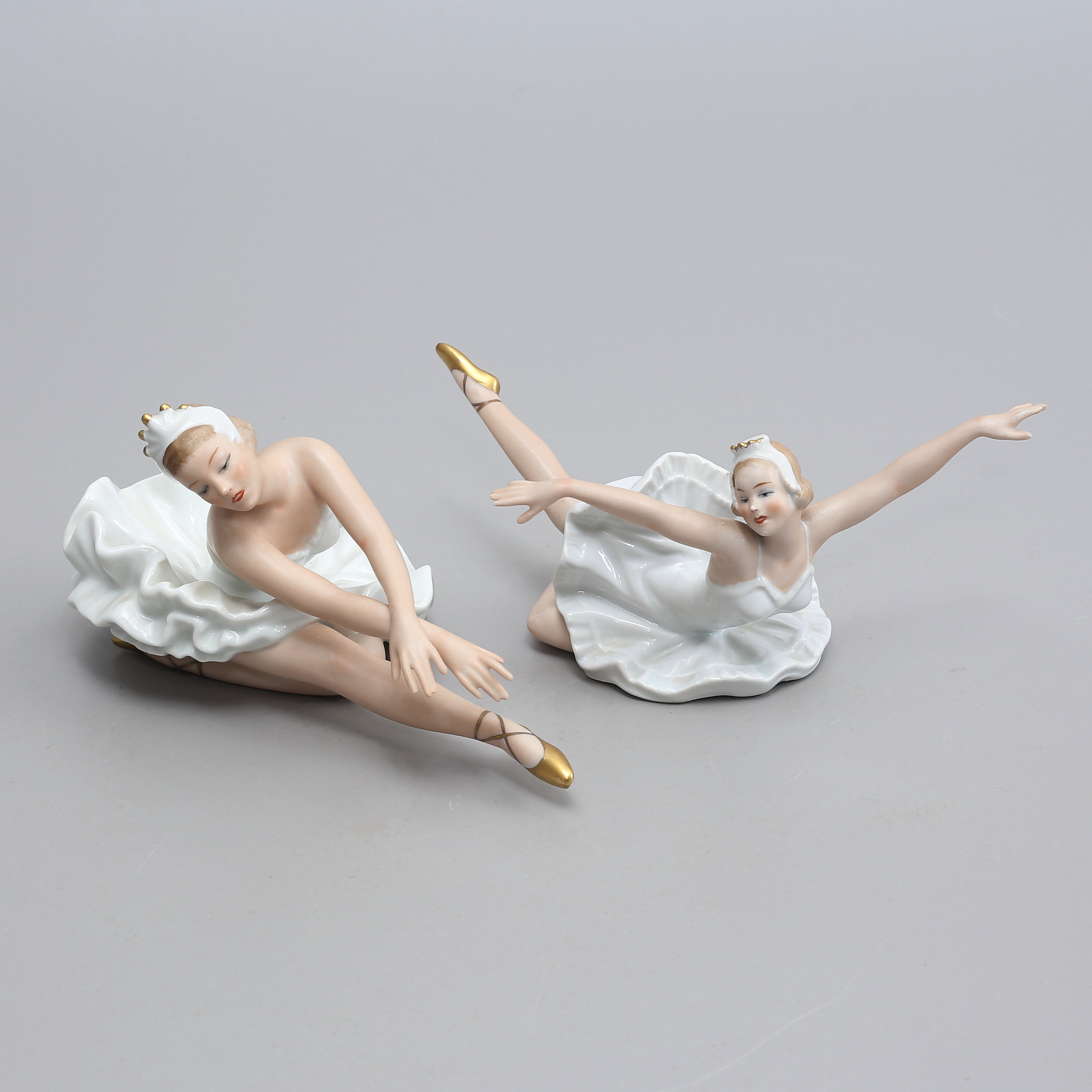 FIGURINER, 2 st, ballerinor, porslin, Wallendorf, Tyskland.
