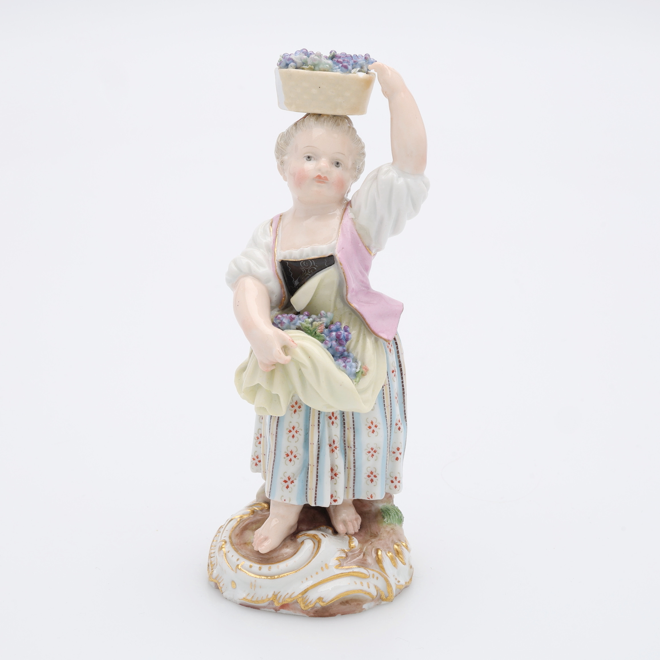 MICHEL VICTOR ACIER. FIGURIN, PORSLIN, MODELL F21X, UR GÄRTNERKINDER, MEISSEN, 1800-TALETS ANDRA HÄLFT.