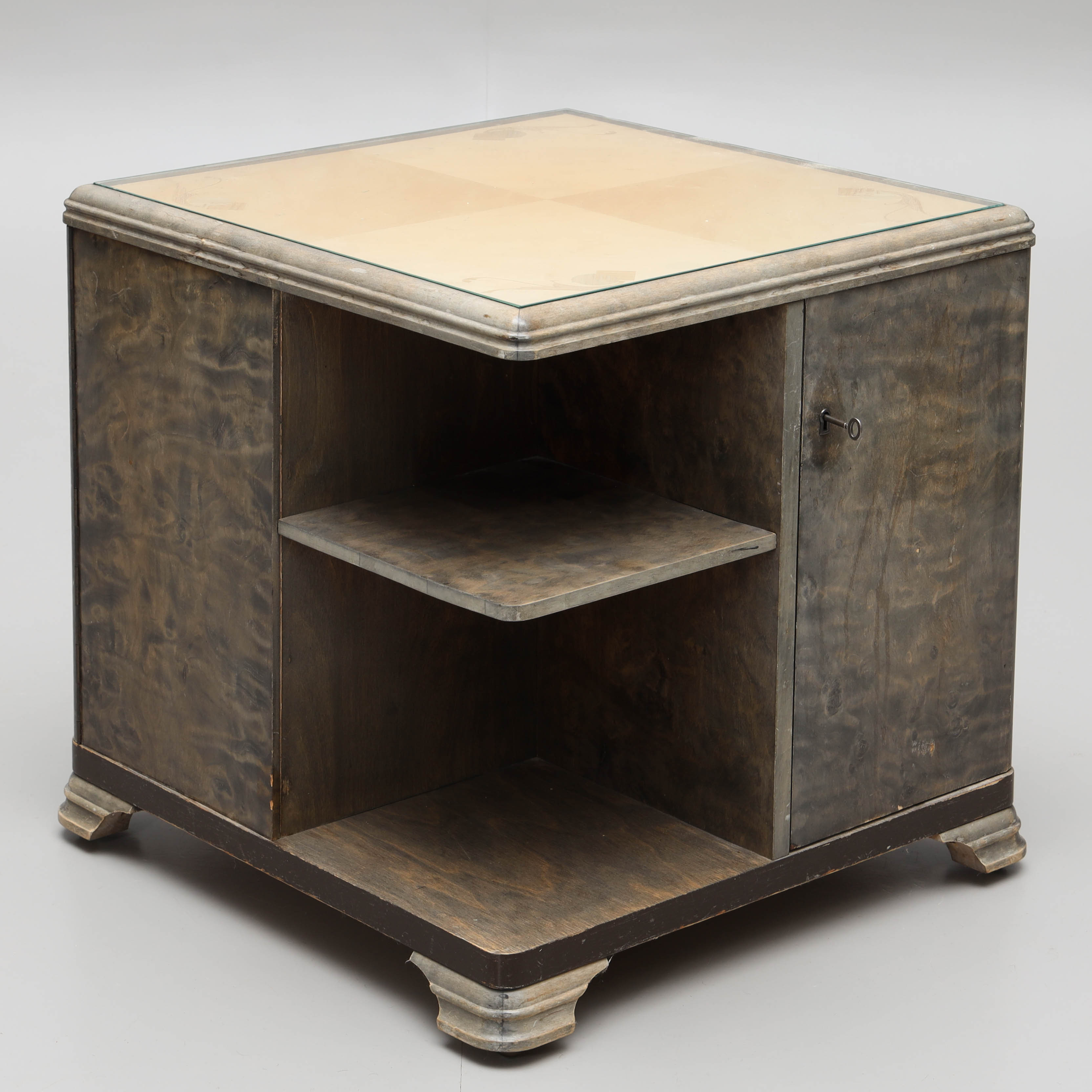 RÖKBORD, björkfanér, 1930/1940-tal.