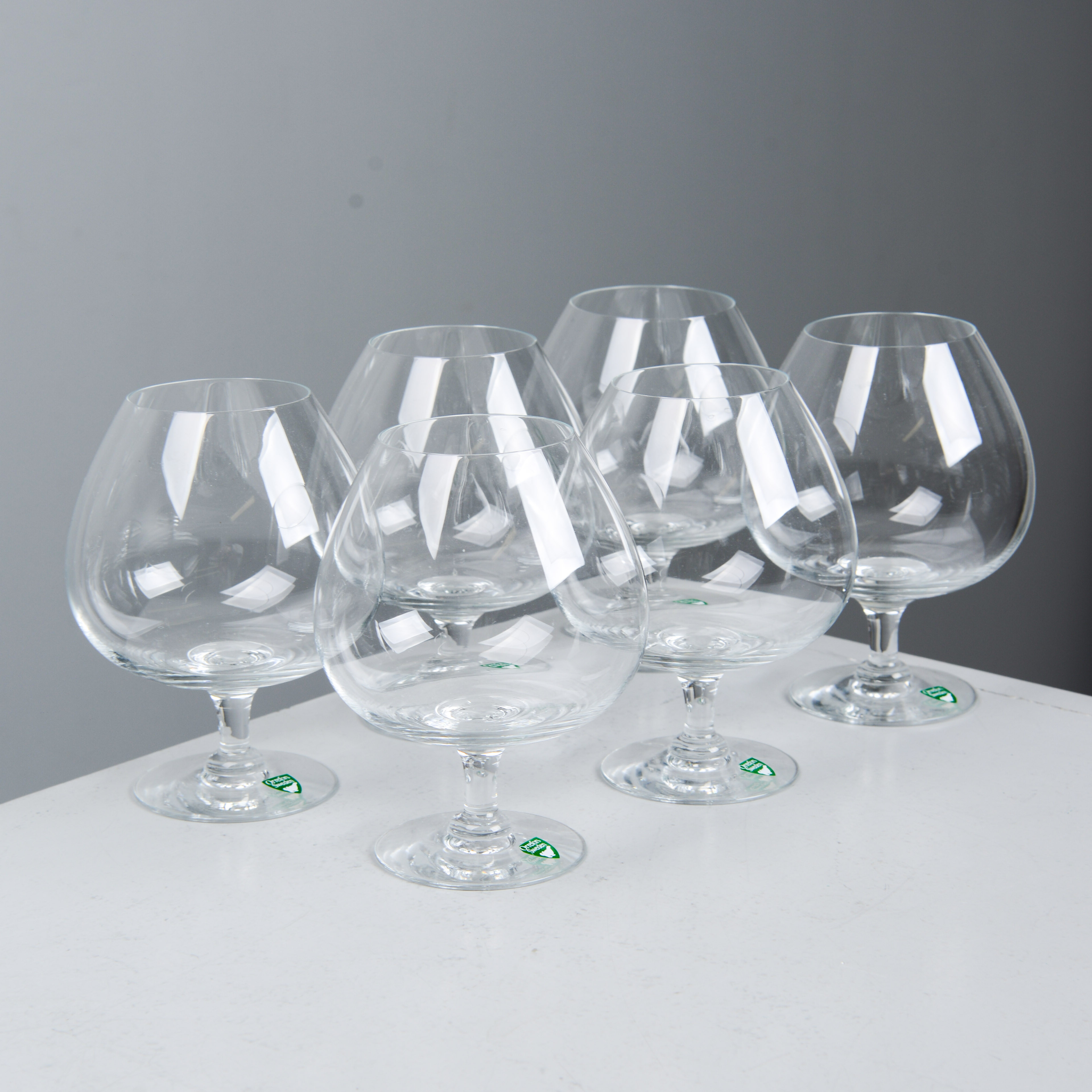 EDWARD HALD. Cognacskupor, "Hald", 6 st, Orrefors.