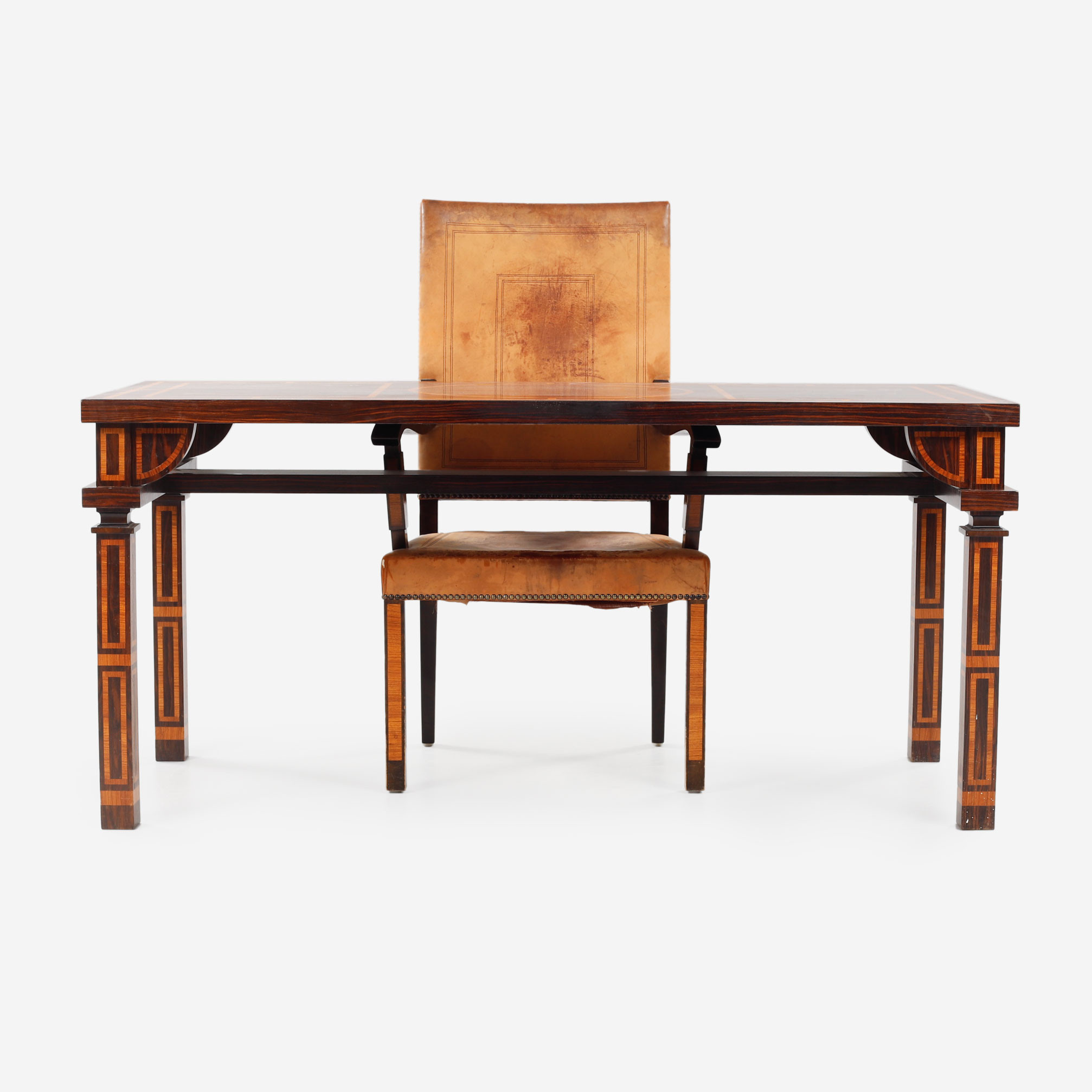 SKRIVBORD MED KARMSTOL, Swedish Grace, 1920/30-tal.