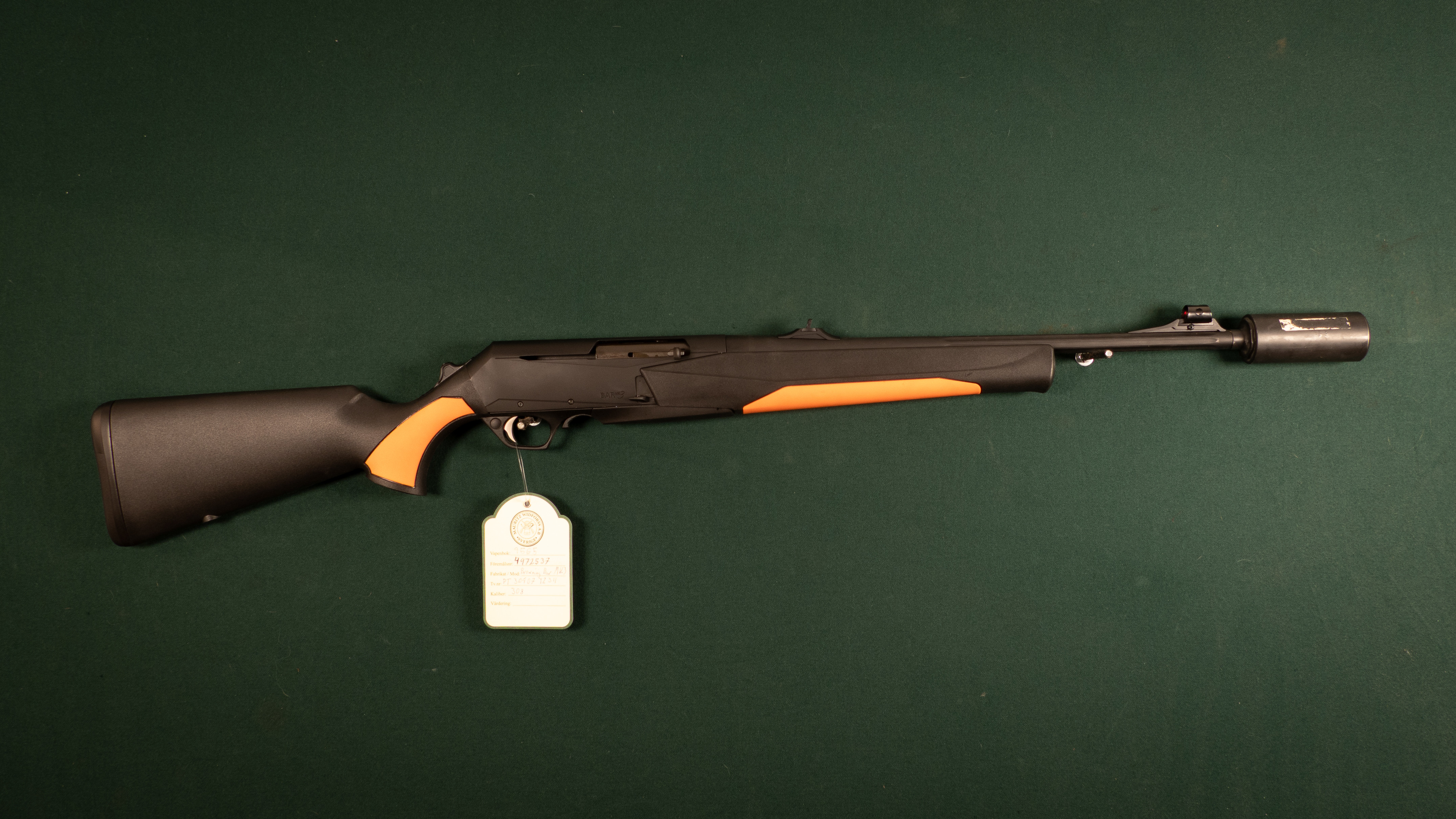 Browning Bar MK3 kal 308 Tillv.nr. PT30407YZ311.