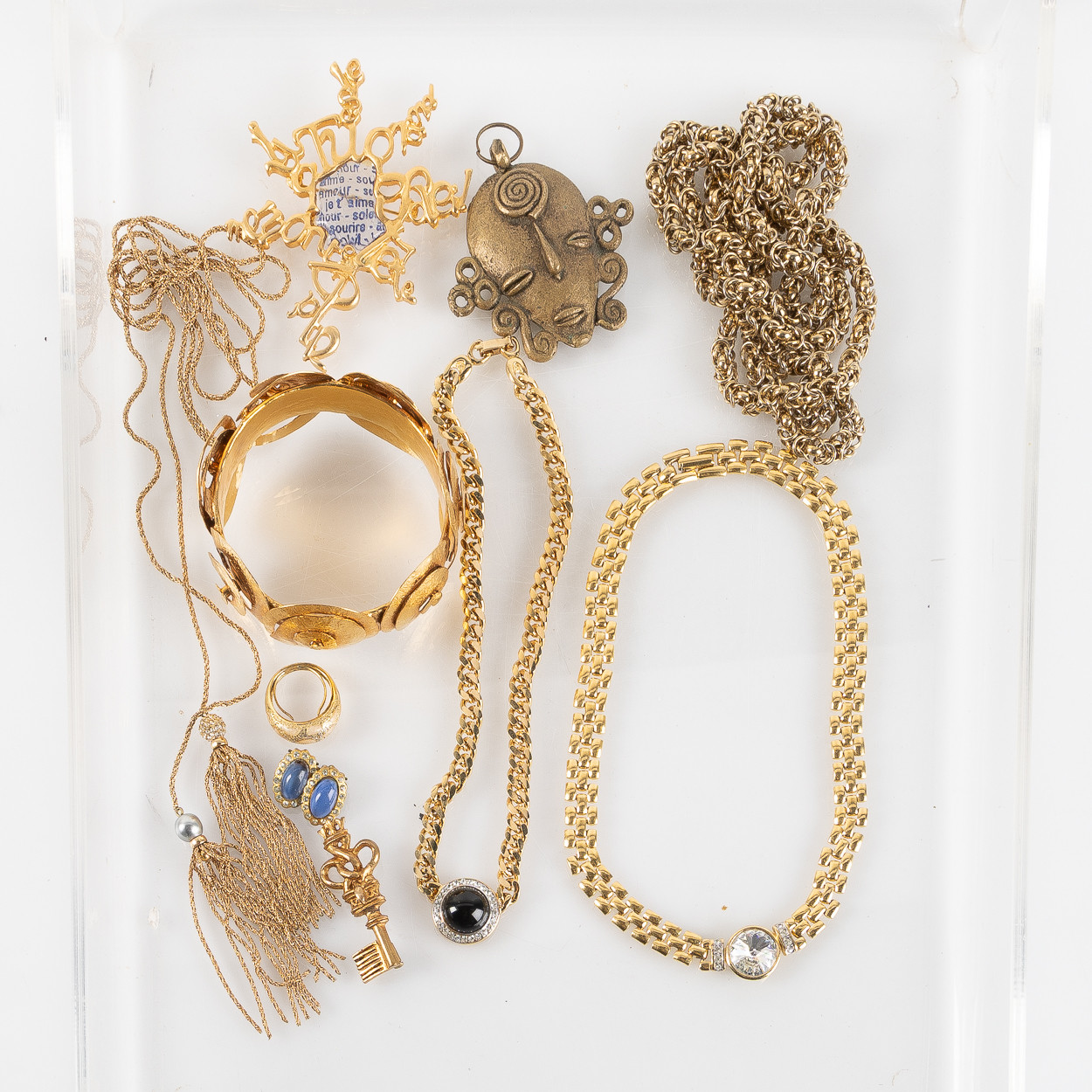 SAMLING SMYCKEN, Bijouterier, förgylld metall, 1990-tal.
