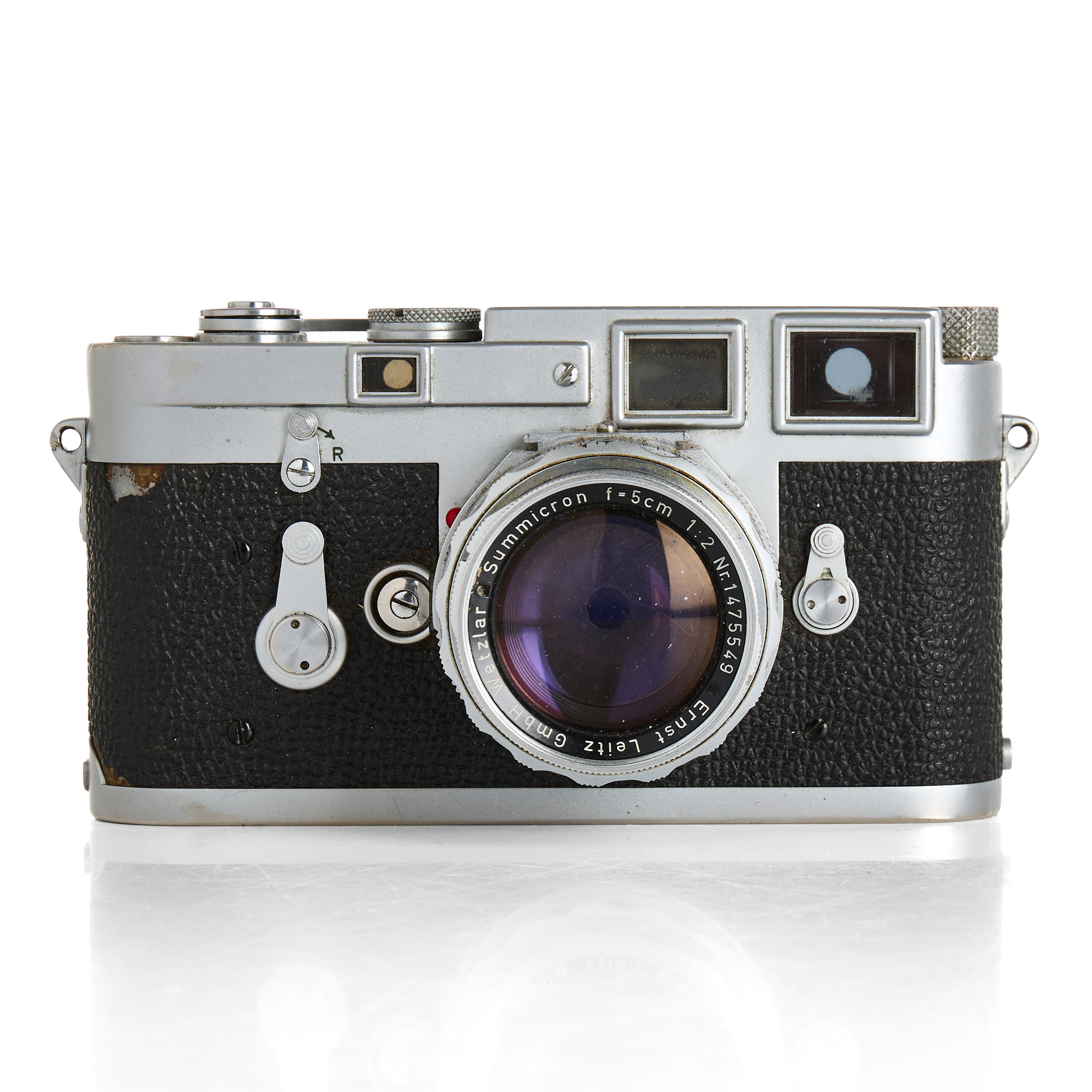 LEICA M3, objektiv Wetzlar 50mm 1:2, Wetzlar Tele-Elmar 1:4 / 135, Leitz Visoflex II.