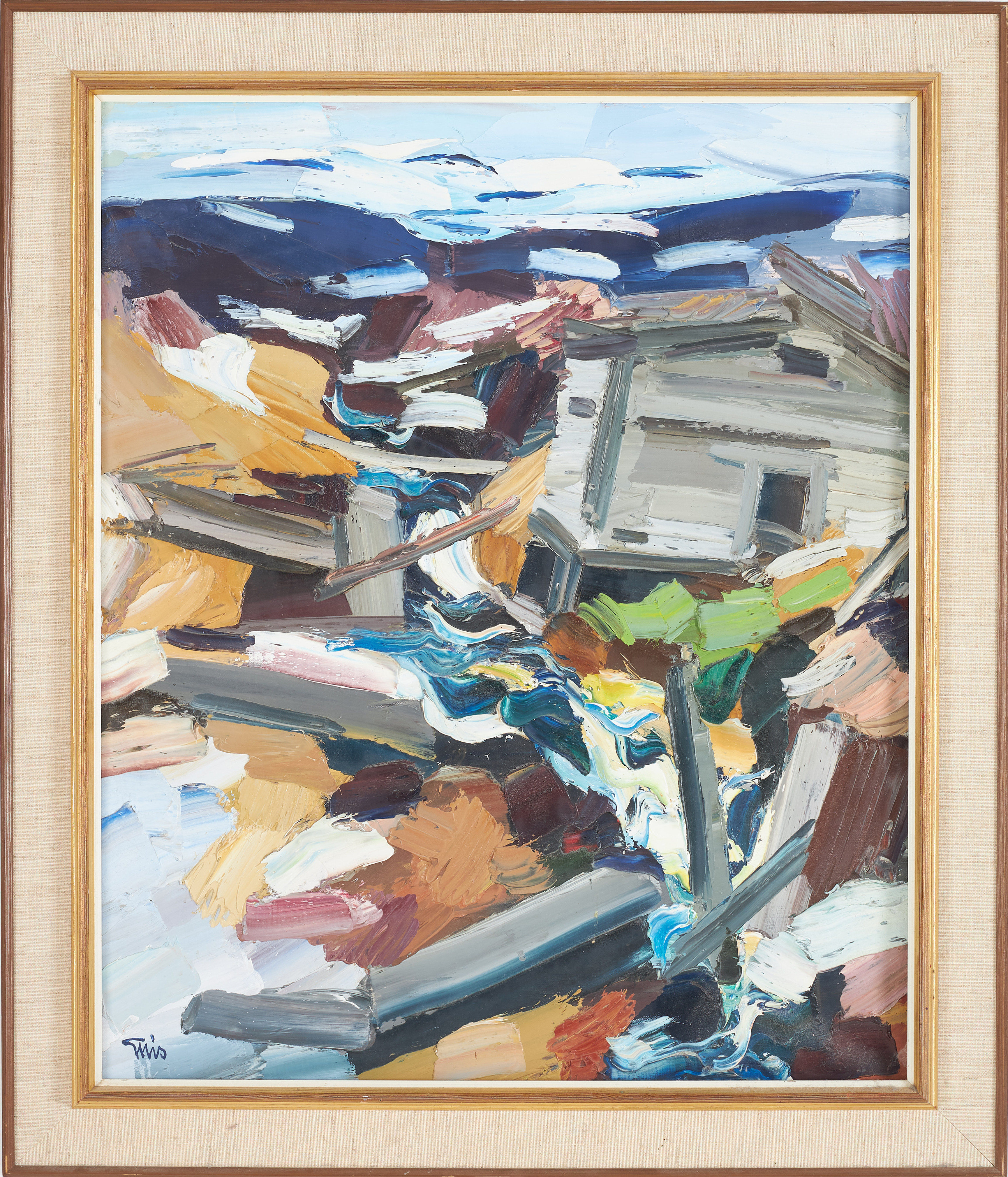 BENGT ELLIS. "Funösdalen, Övergiven kvarn, Härjedalen", olja på duk, signerad.