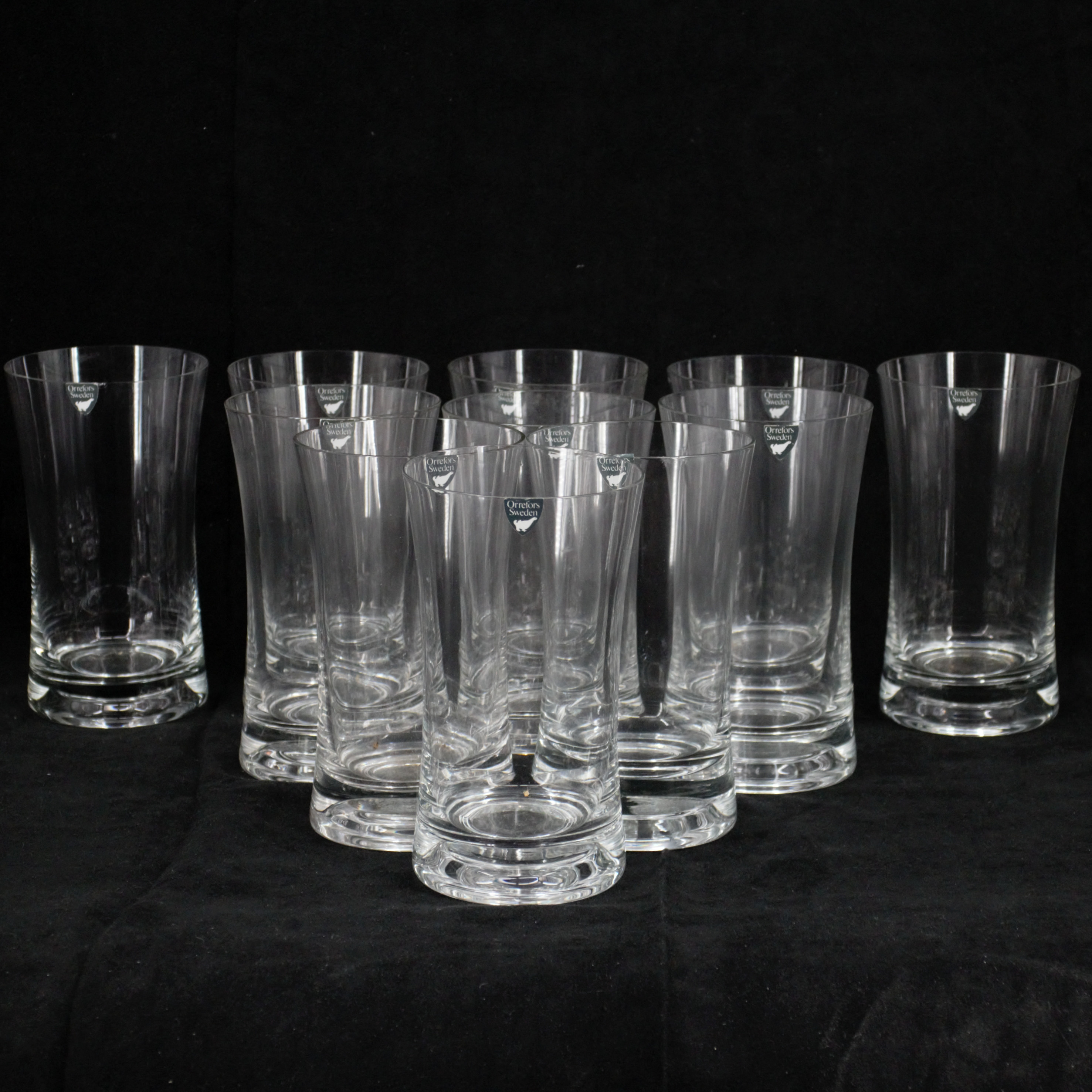 ÖLGLAS, 11 st, kristall, Orrefors.
