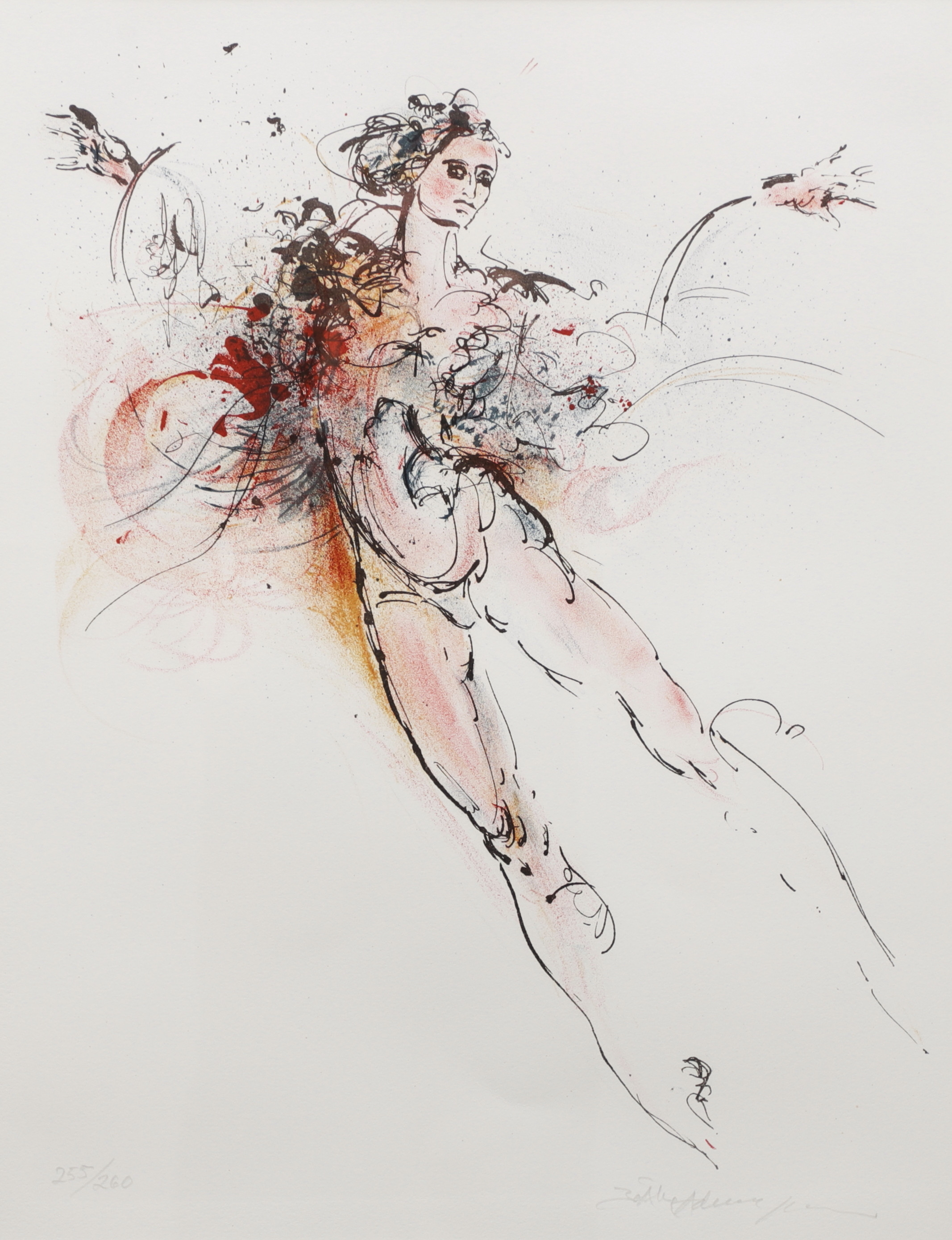 BO-ÅKE ADAMSSON. Dans, färglitografi, signerad, numrerad 255/260.