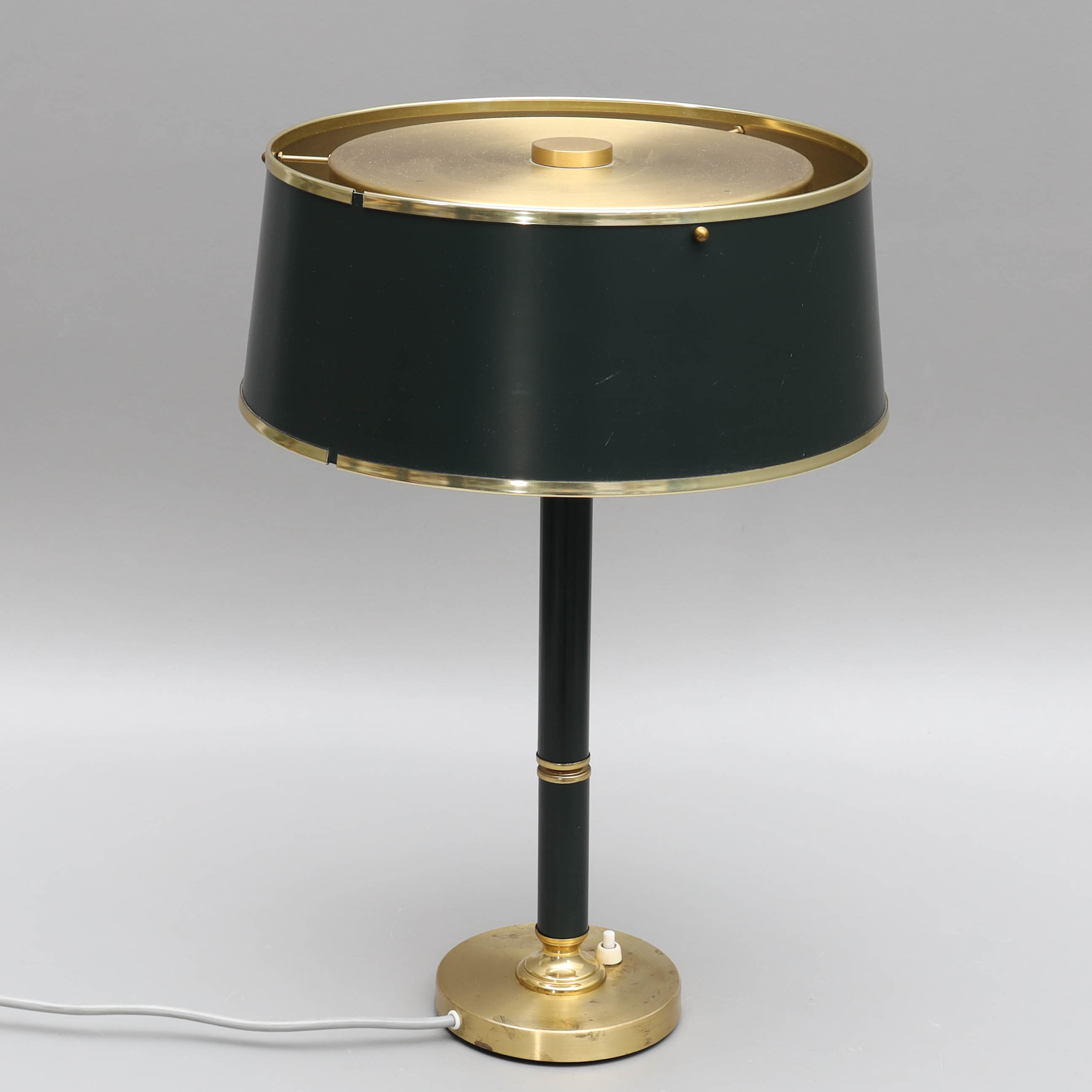 BORDSLAMPA, mässing/plåt, Boréns, 1900-tal.