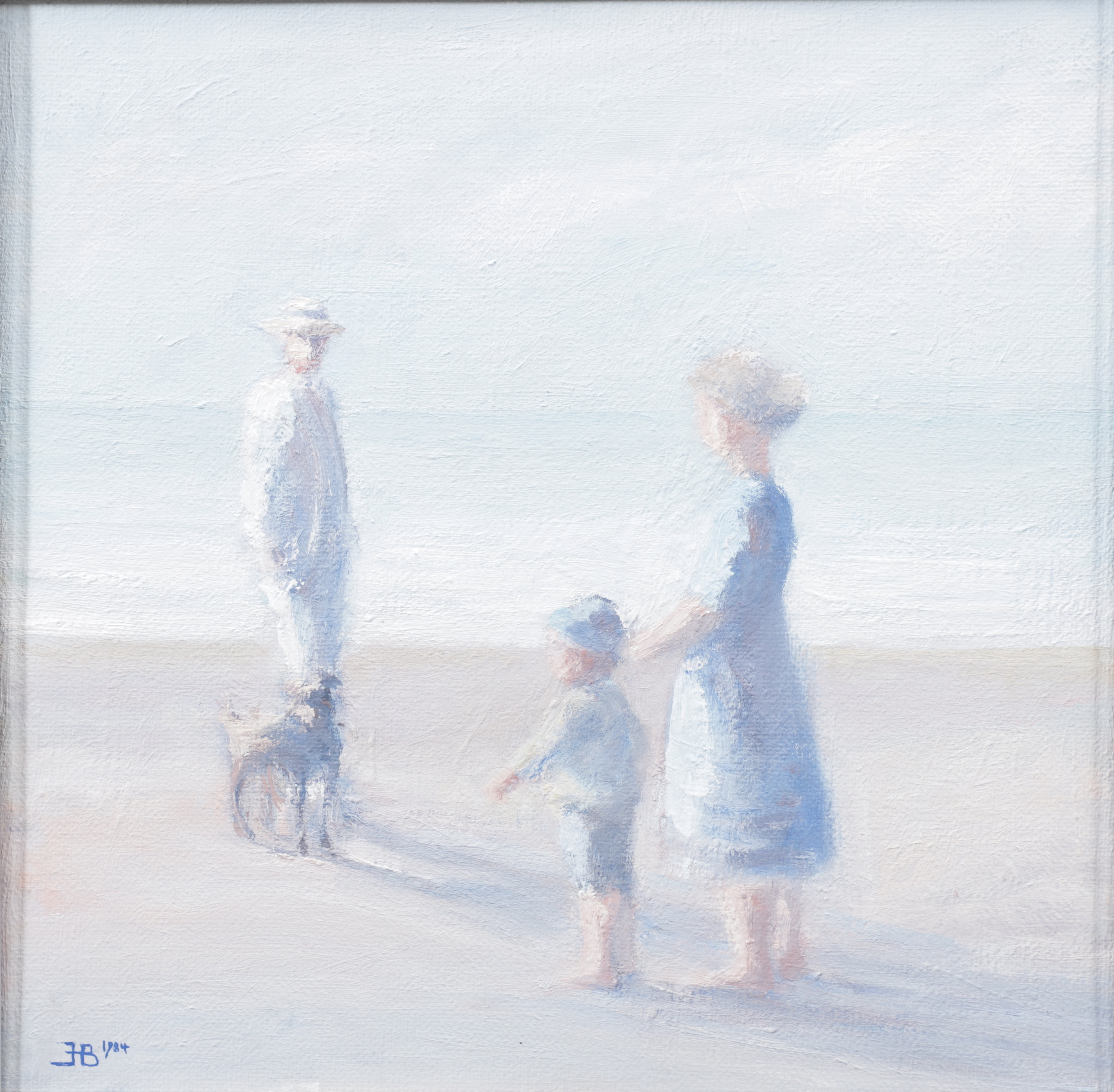 HENRIK BAGER. Figurer på strand, olja på duk, signerad, daterad 1984.