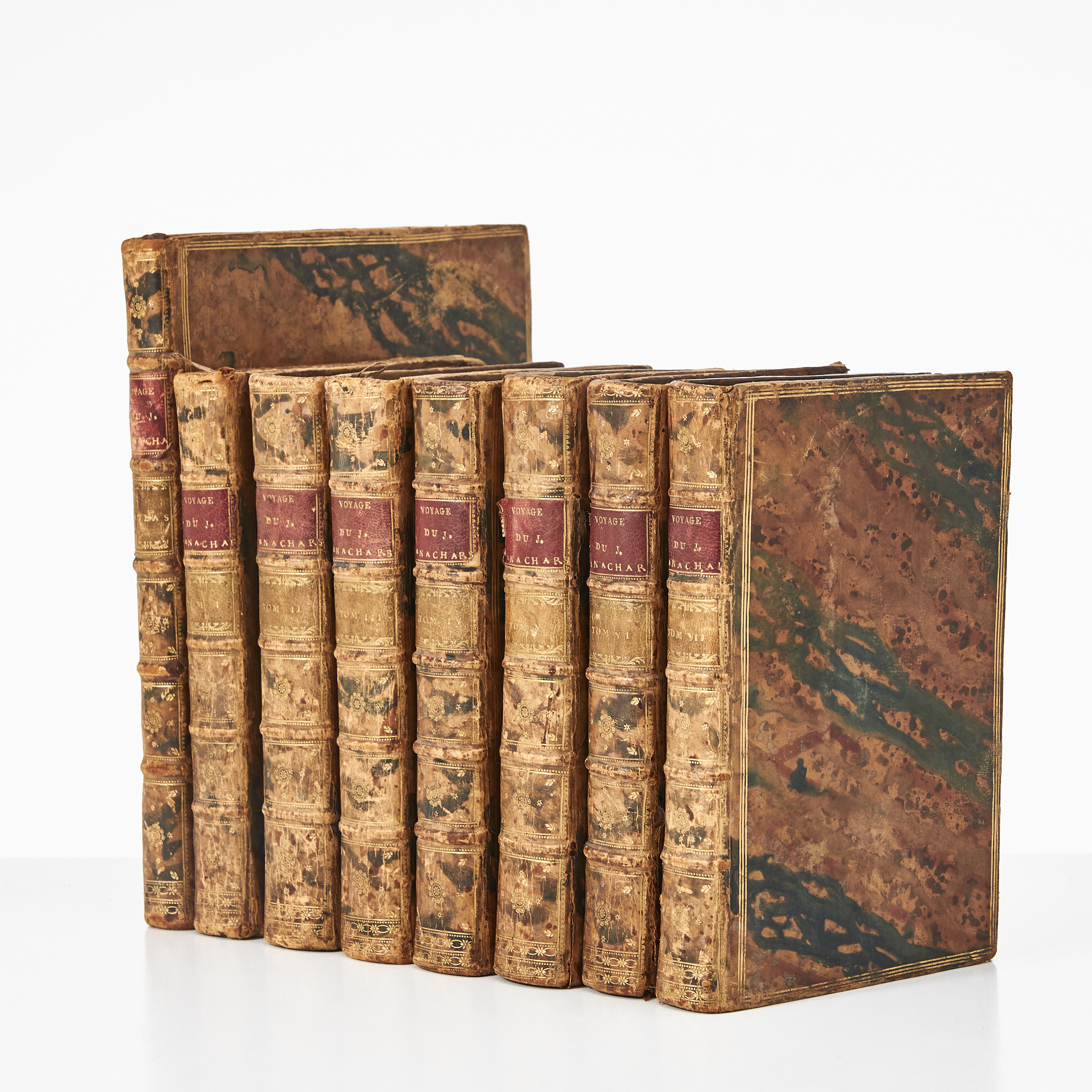 VOYAGE DU JEUNE ANACHARSIS, 1789, PROVENIENS CRONSTEDT, 8 VOLYMER.