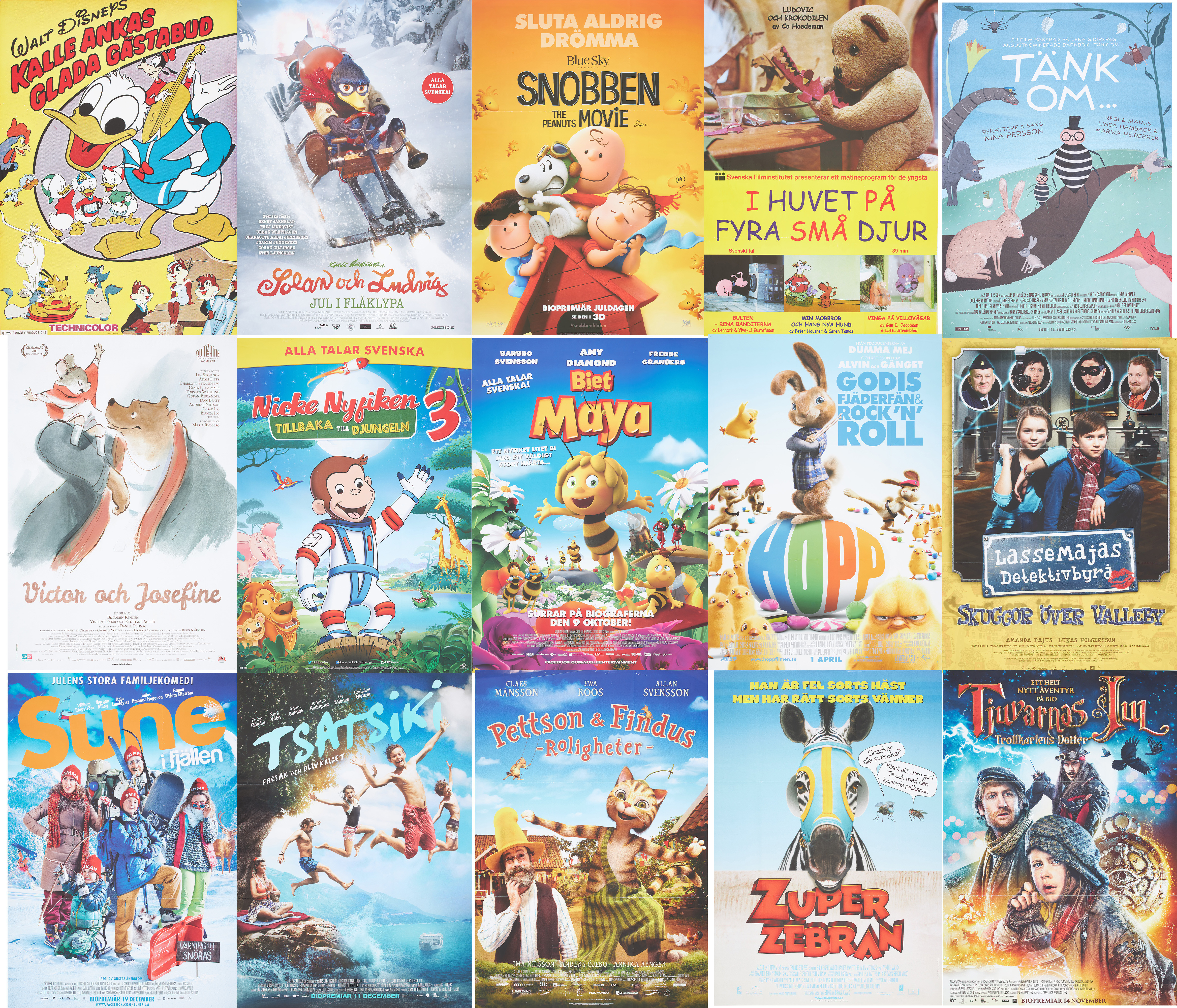 FILMAFFISCHER, 15 st, Barnfilmer, bl a. Walt Disney.