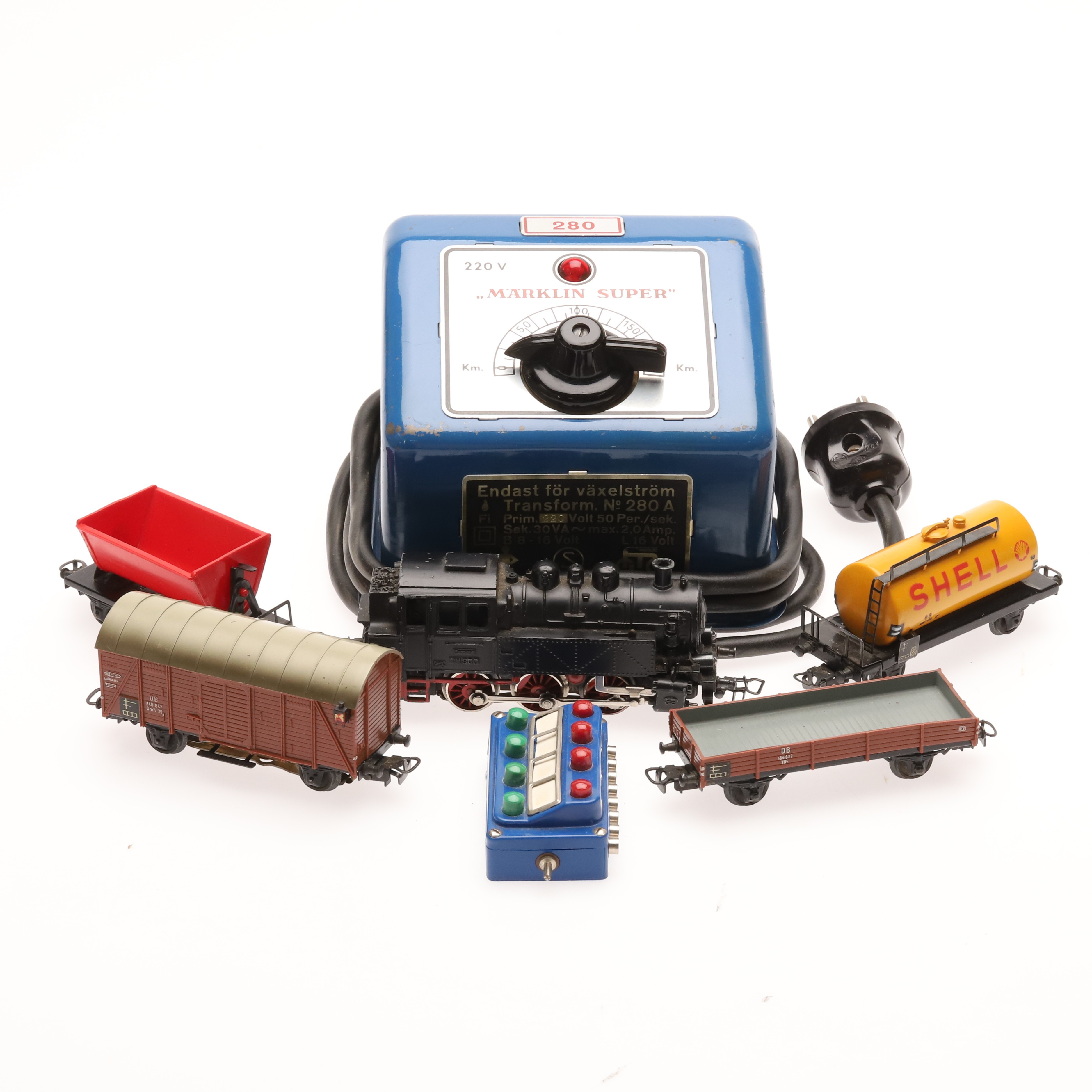 MÄRKLIN TÅGSET, Lok TM 800 med vagnar, HO.