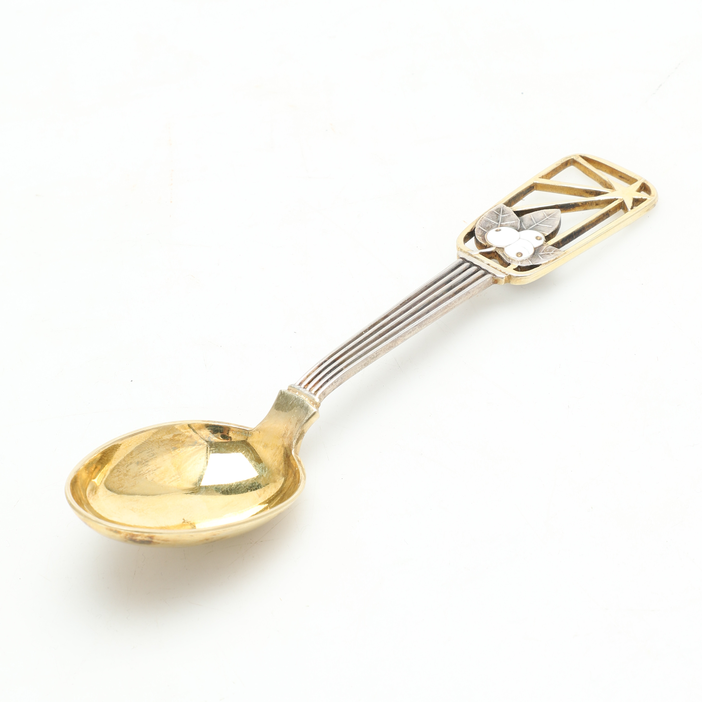 EBBE SADOLIN FÖR ANTON MICHELSEN, SKED, julsked, silver, Köpenhamn, Danmark. 1938.