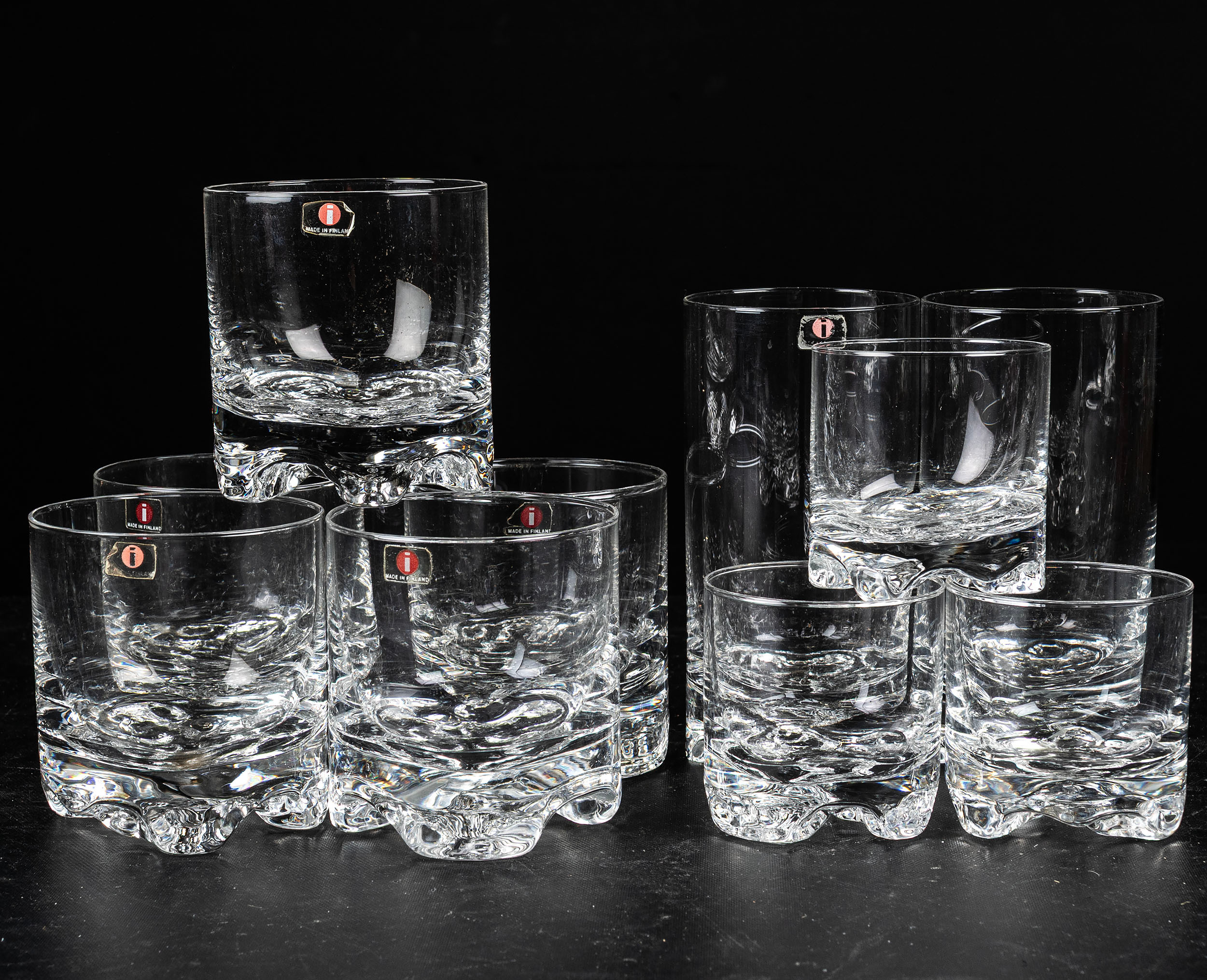 TAPIO WIRKKALA. Servisdelar, 10st, "Gaissa", Iittala, Finland.