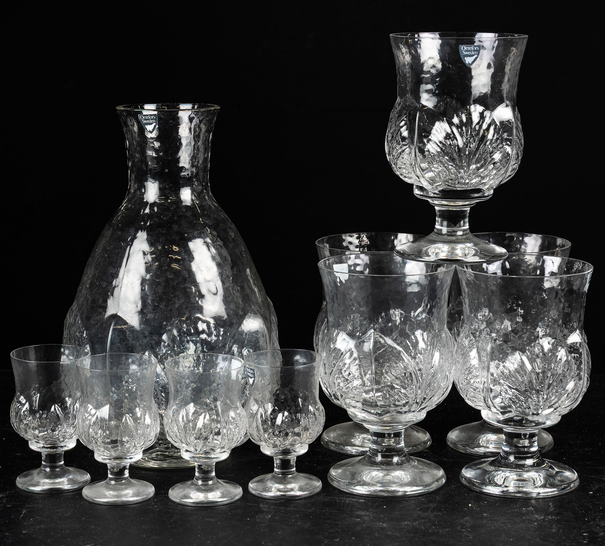 LARS HELLSTEN. Servisdelar, 10st, "Eden", Orrefors.