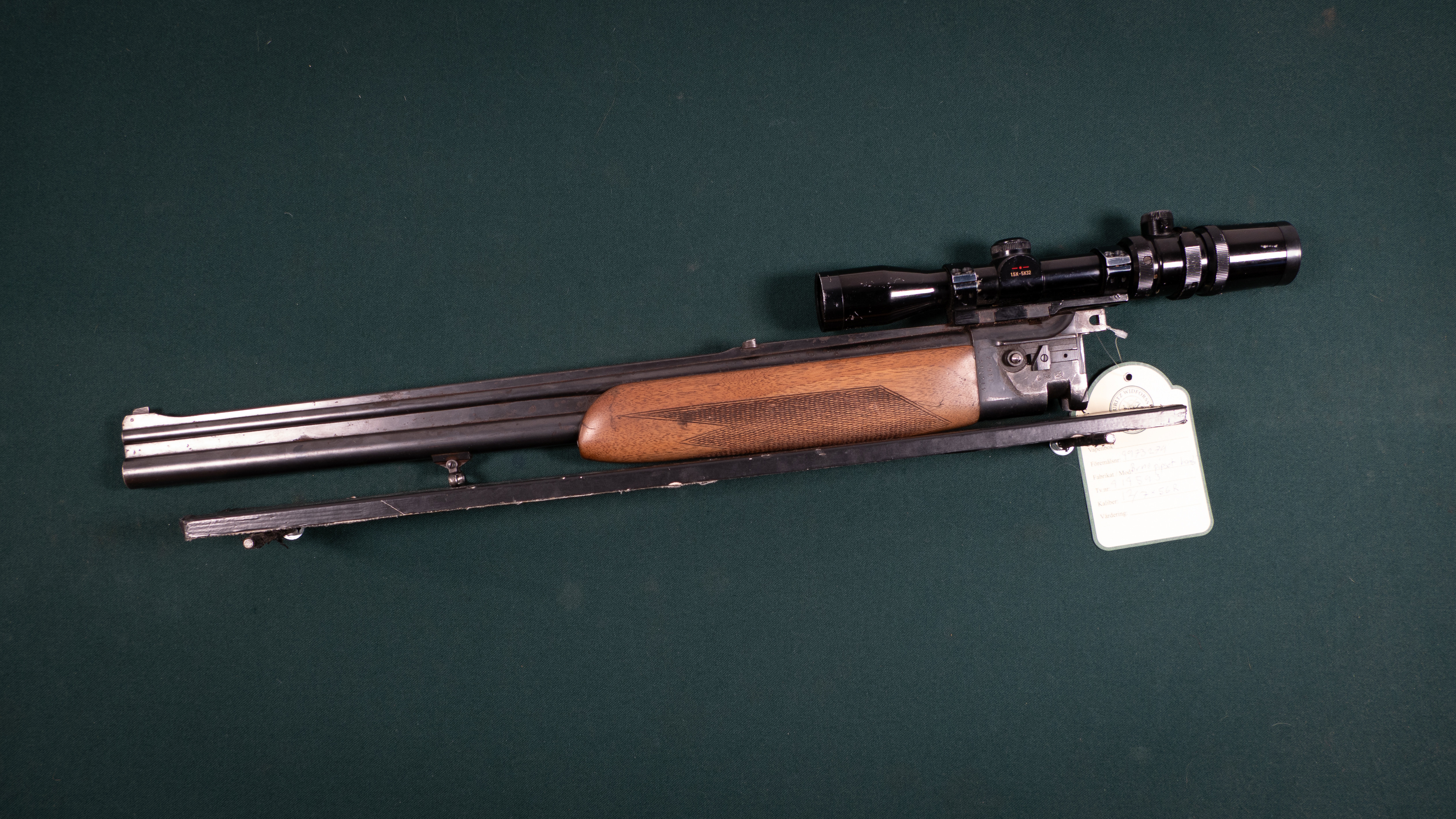 Brno pipset kombi kal. 12/7x57R Tillv.nr. 414593.