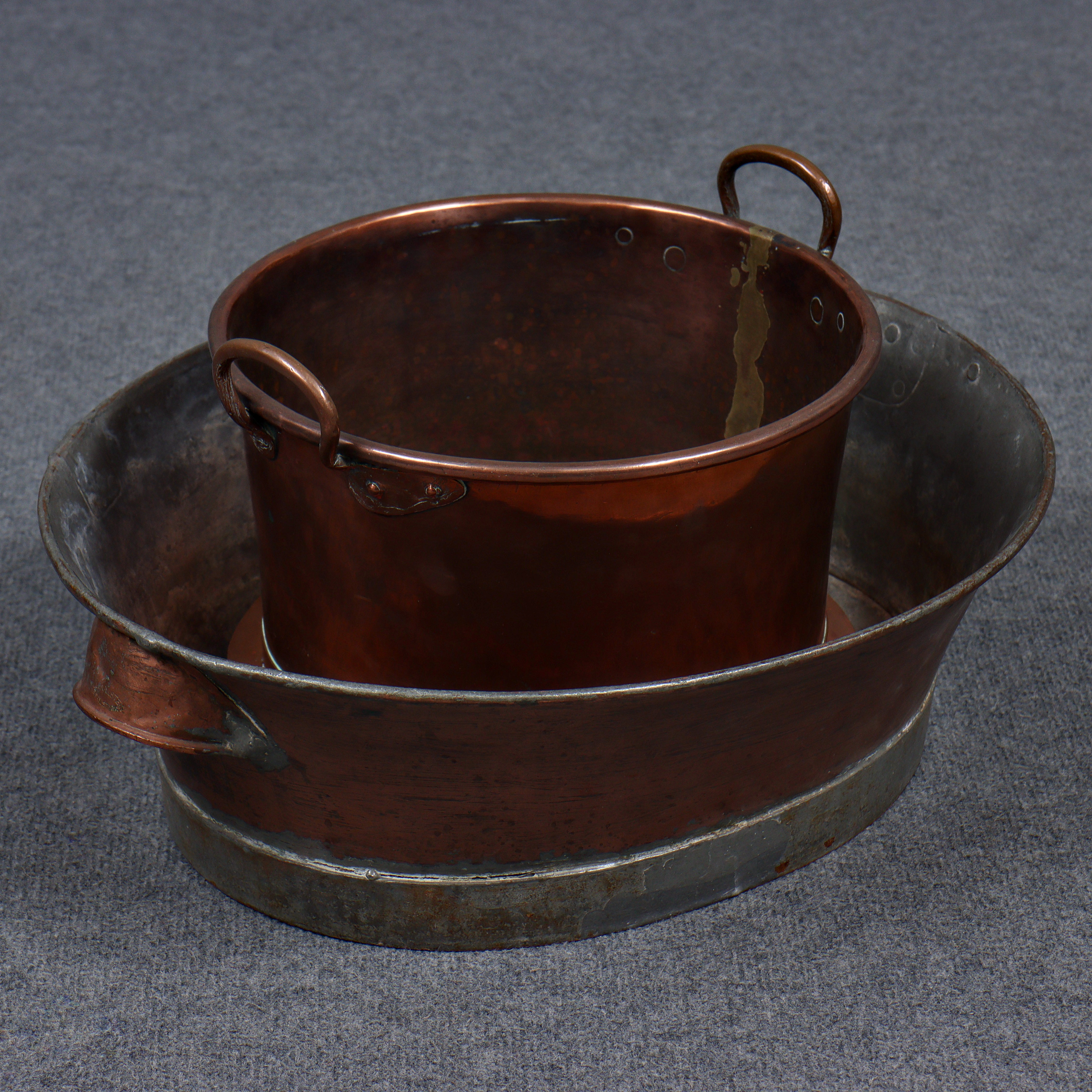 KOPPARBALJA SAMT KOPPARBUNKE, 1800/1900-TAL.