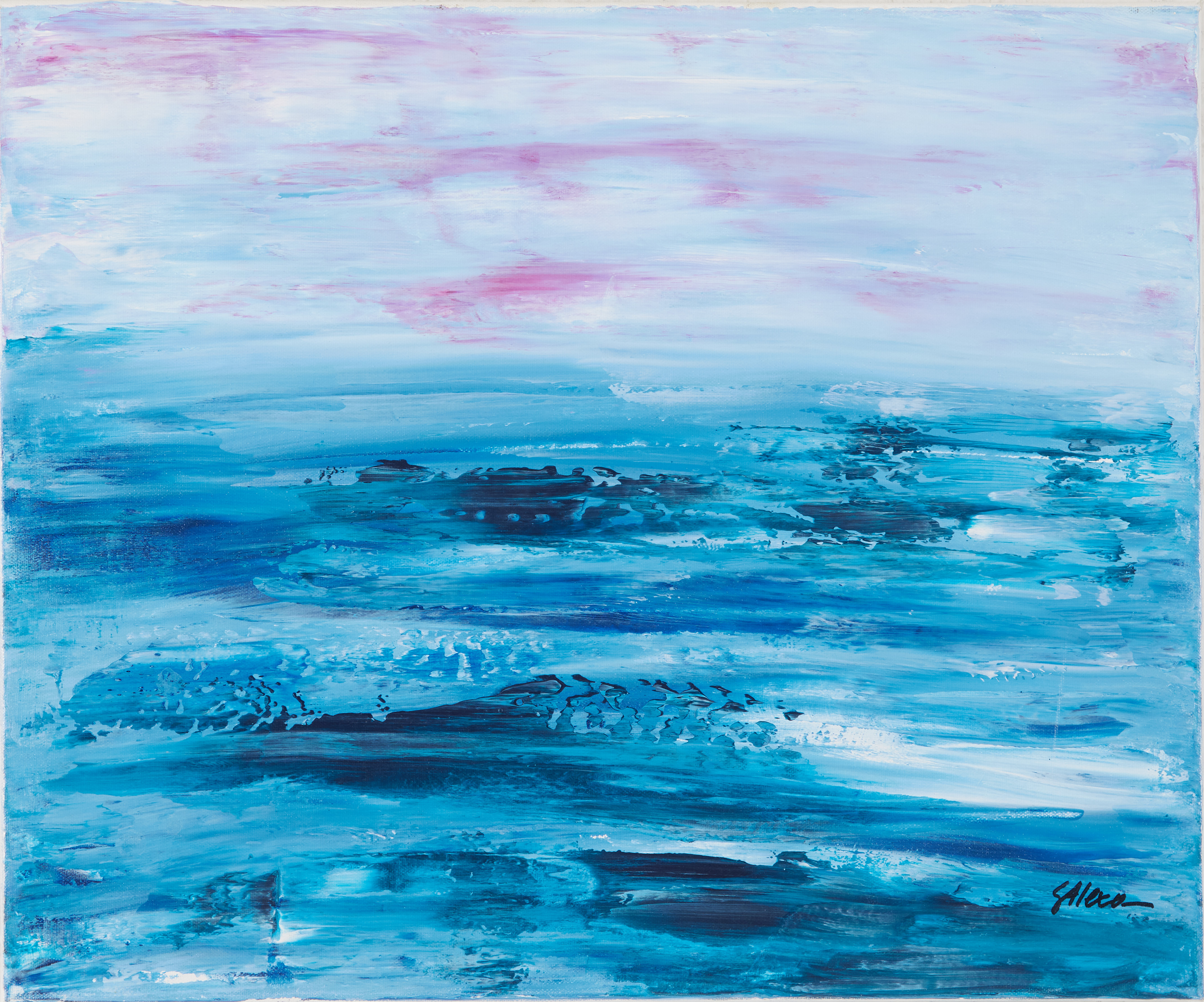 GABRIELLA ALEXA (F.1964). Abstrakt komposition, olja på duk, signerad.