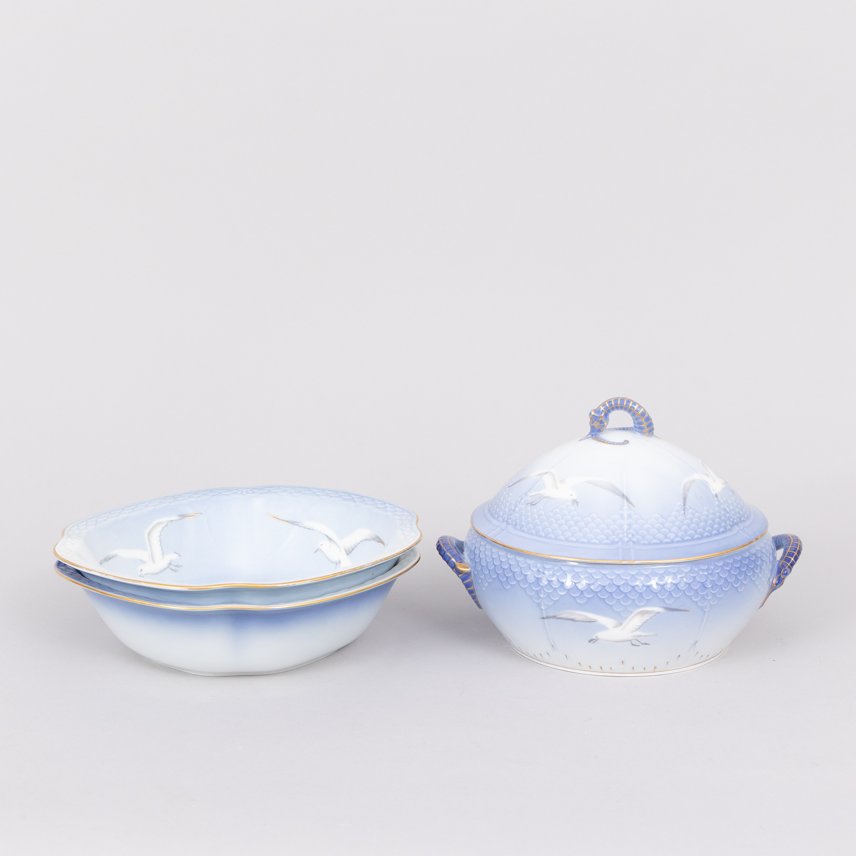 SERVISDELAR, 3 delar, blå måsen, Bing & Grøndahl.