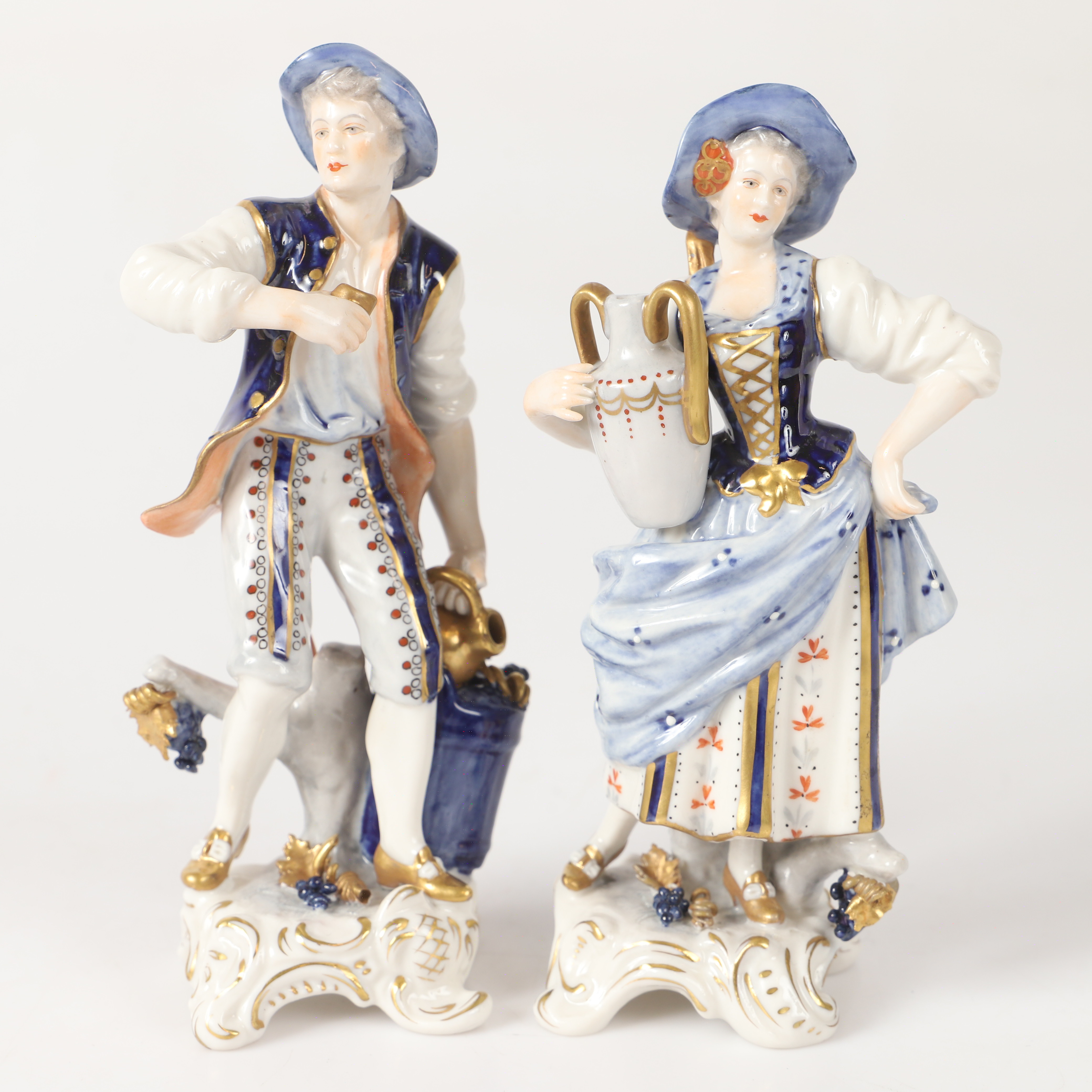 FIGURINER, 2 stycken, porslin, Rudolf Kämmer, Tyskland.