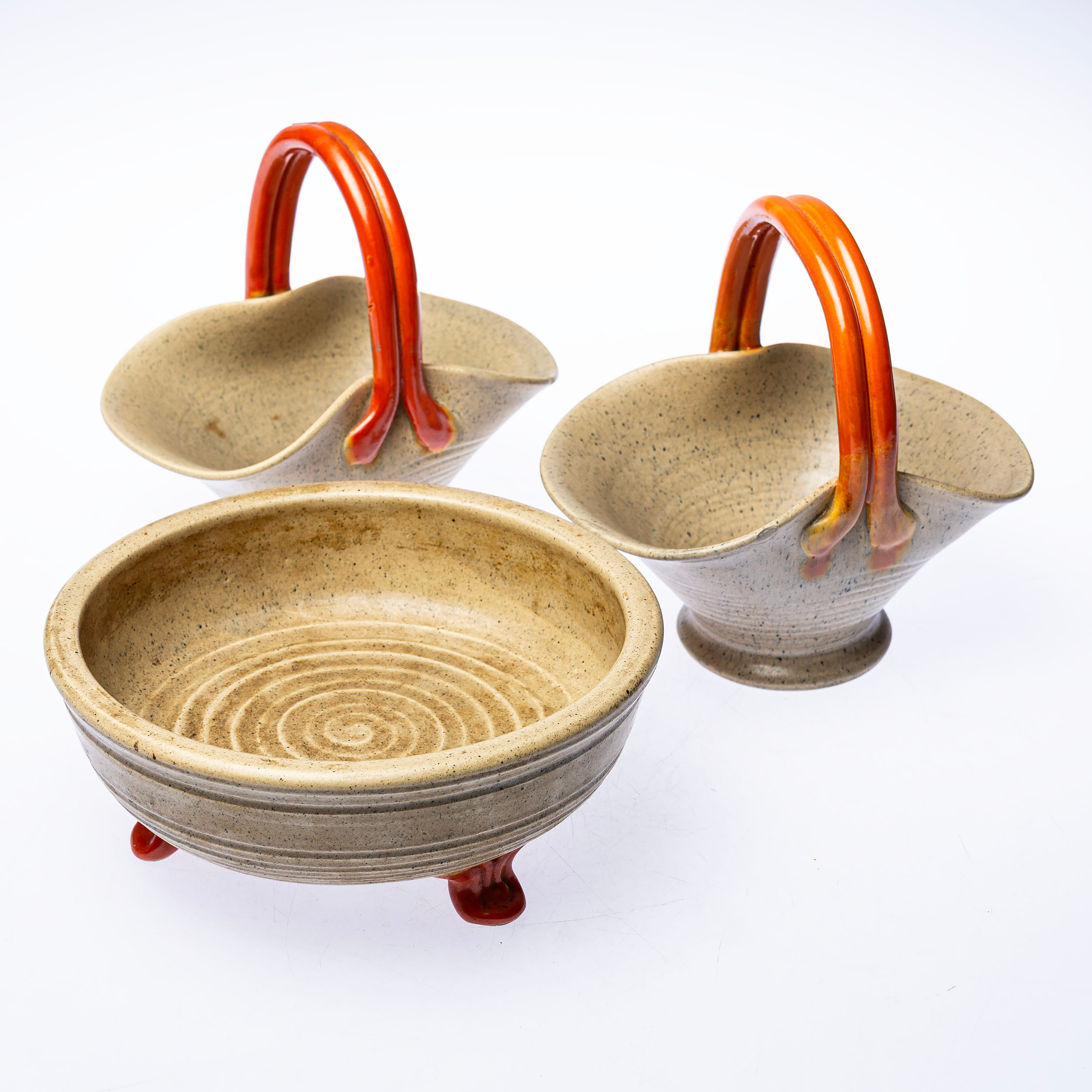 EVA JANCKE-BJÖRK. Keramikföremål, 3 delar, Bo Fajans, Gefle.