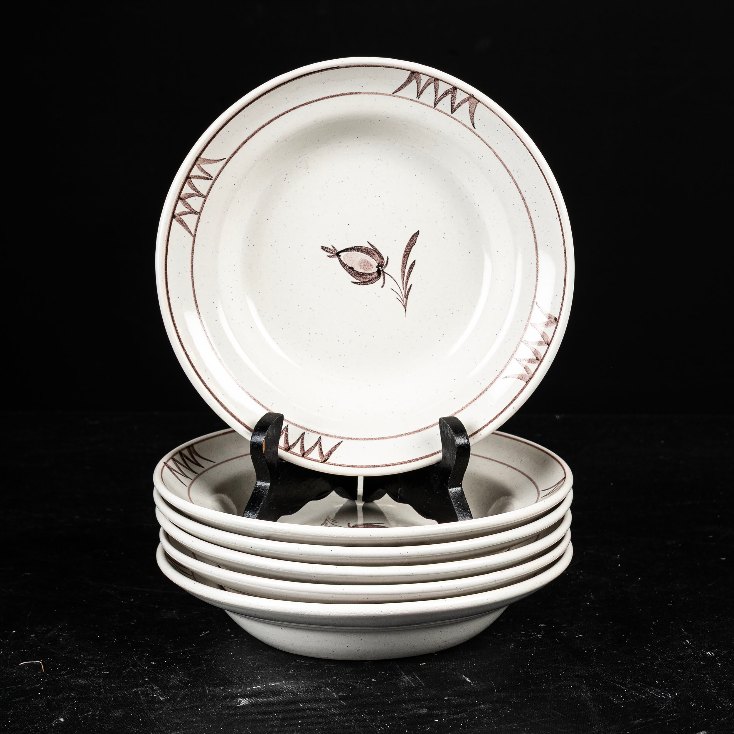 SKÅLAR, 6st, modell 4034, Bo Fajans, Gefle.