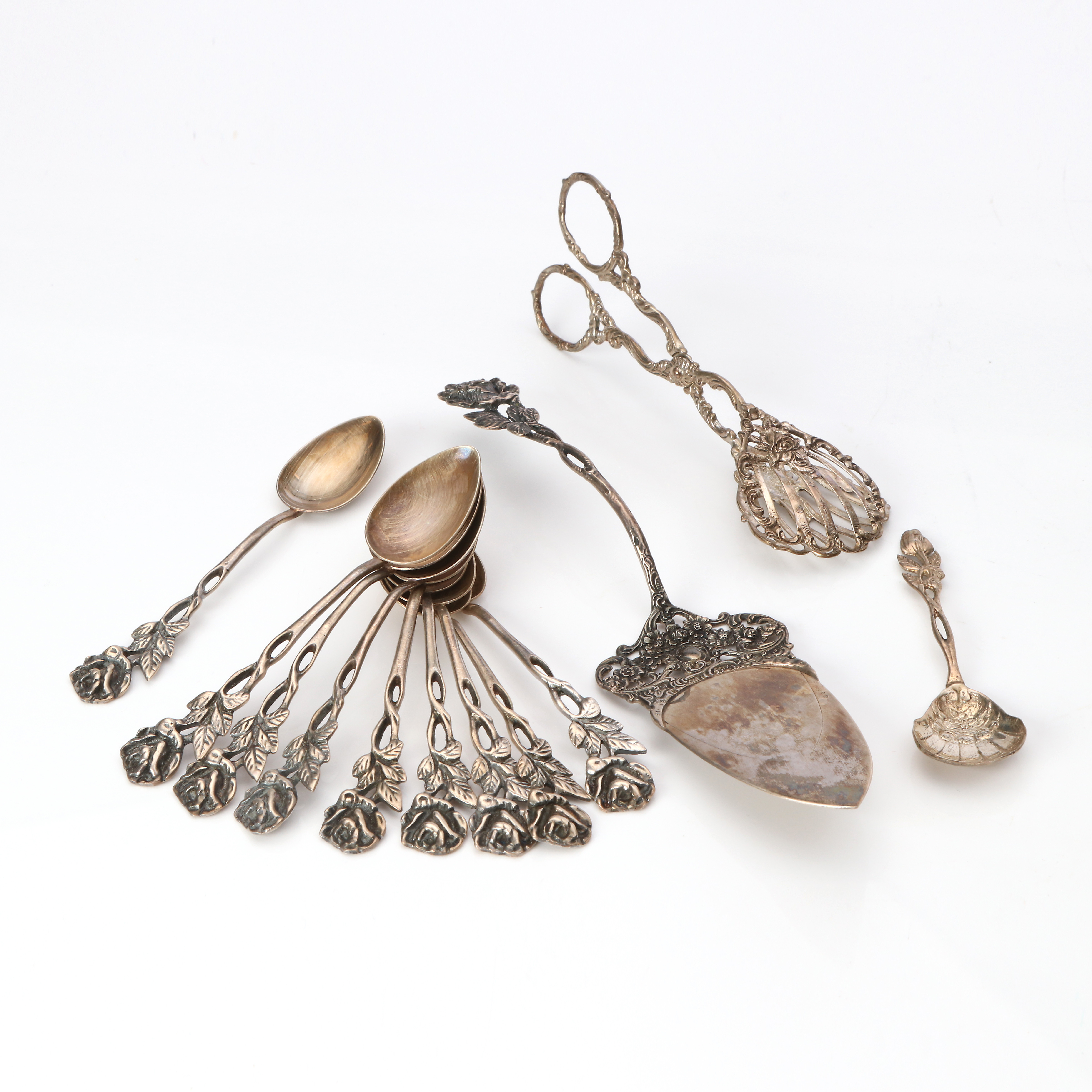 PARTI SILVER, 12 DELAR. Vikt ca 165 gram. 1900-tal.