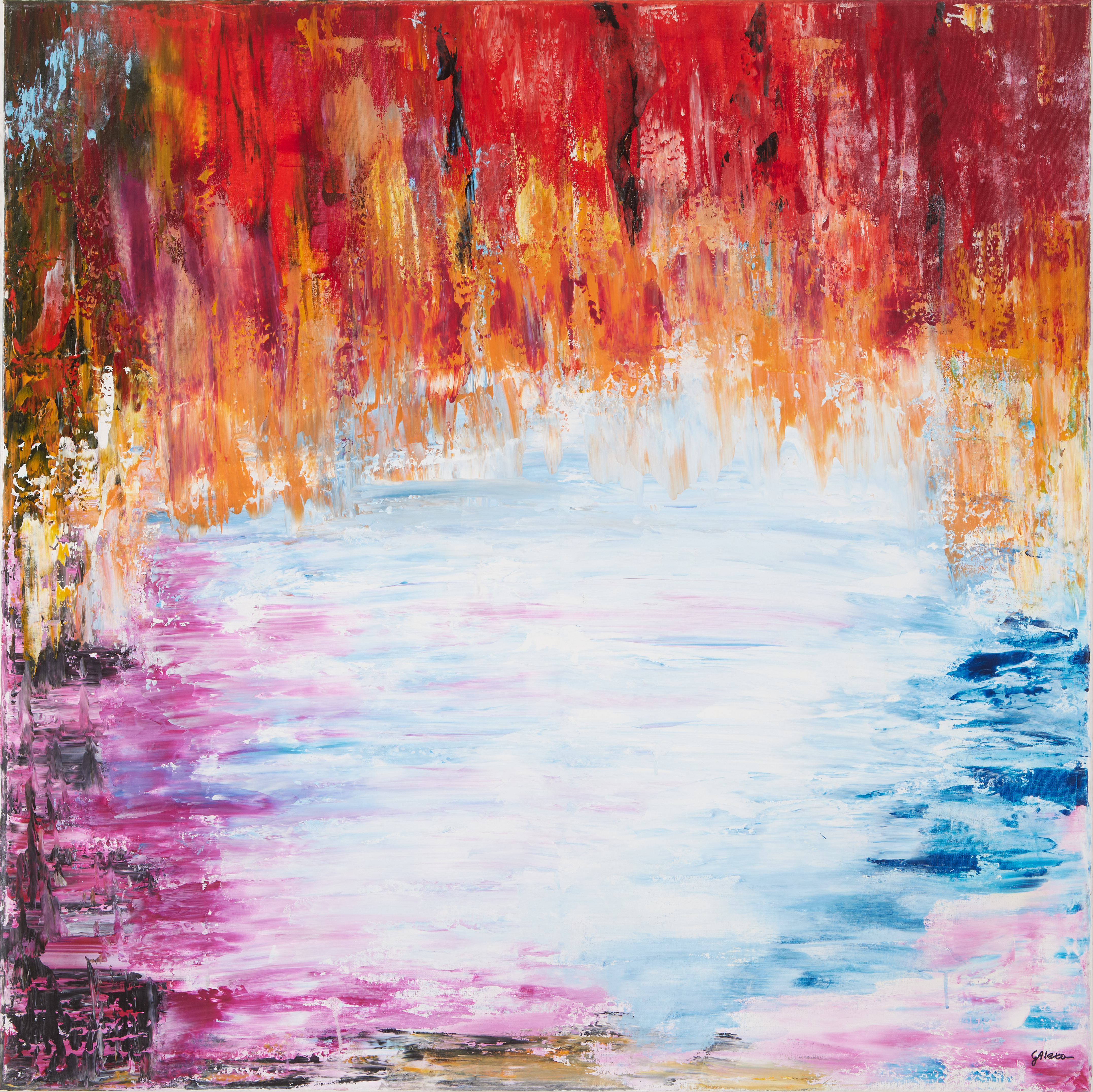 GABRIELLA ALEXA (F.1964). Abstrakt komposition, olja på duk, signerad.