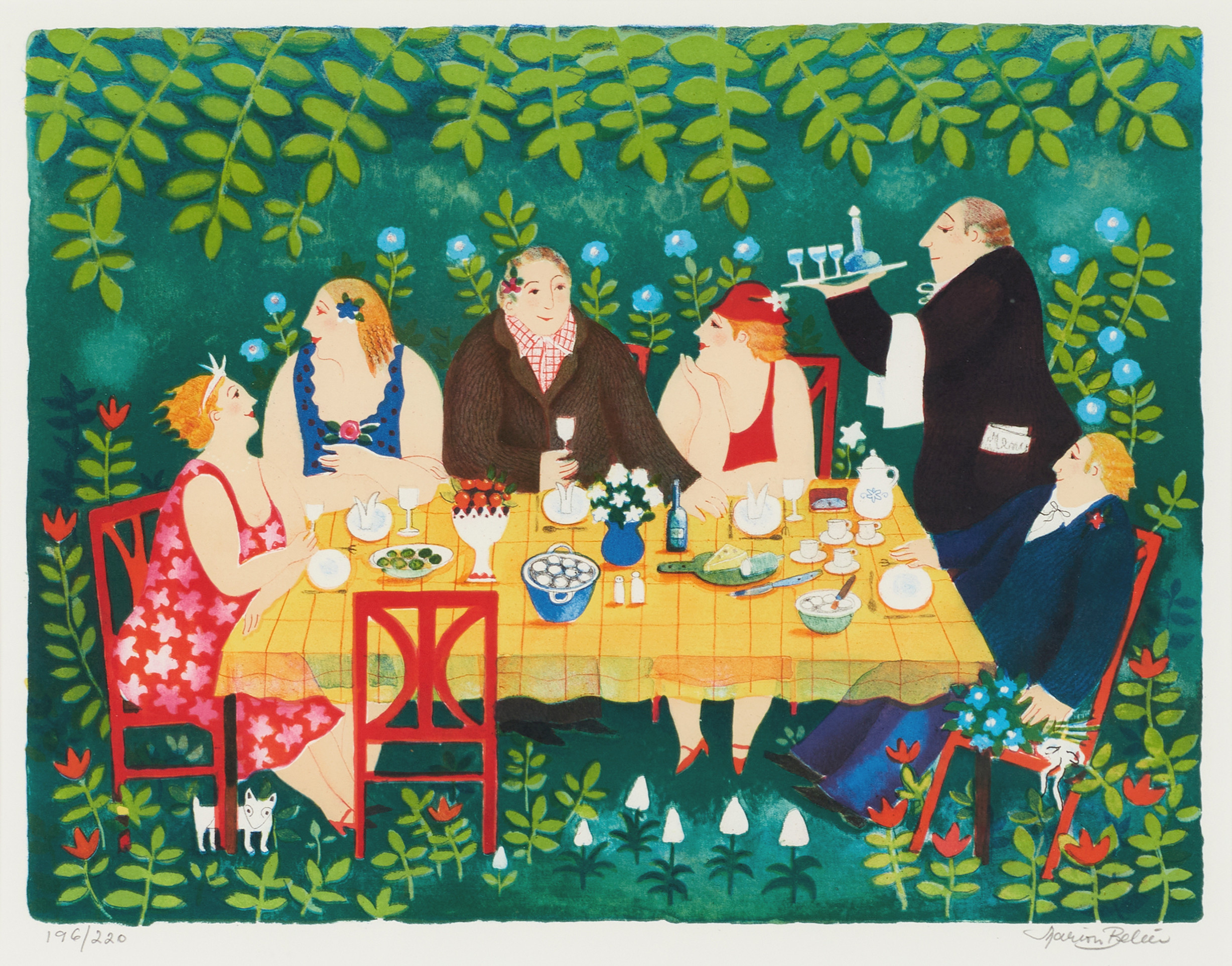 MARION BELIN (1933-2022), kaff 196/220, litografierep, signerad.