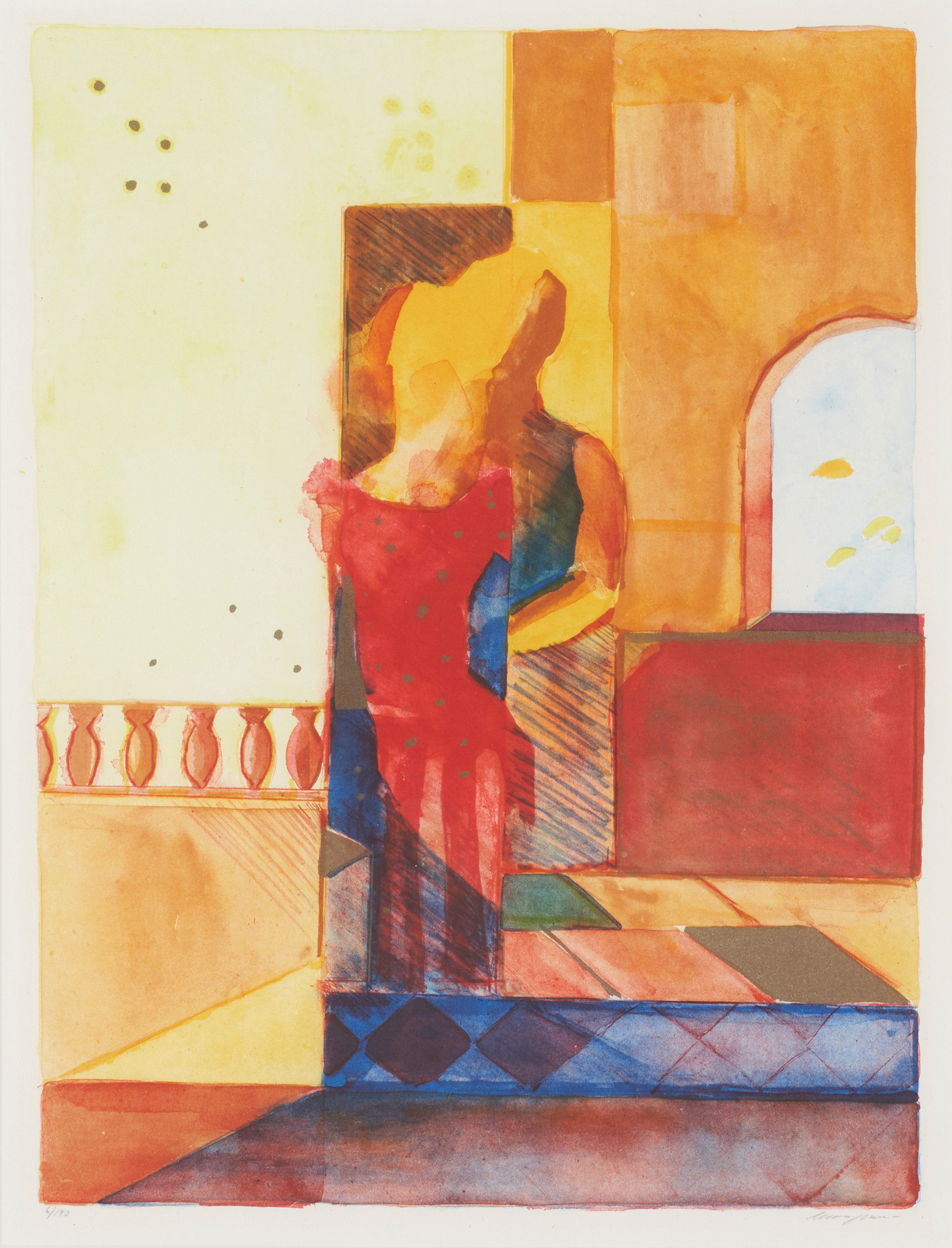 ELISABETH JANSSON (f. 1976", Nordens ljus, signerad 6/190, litografi.