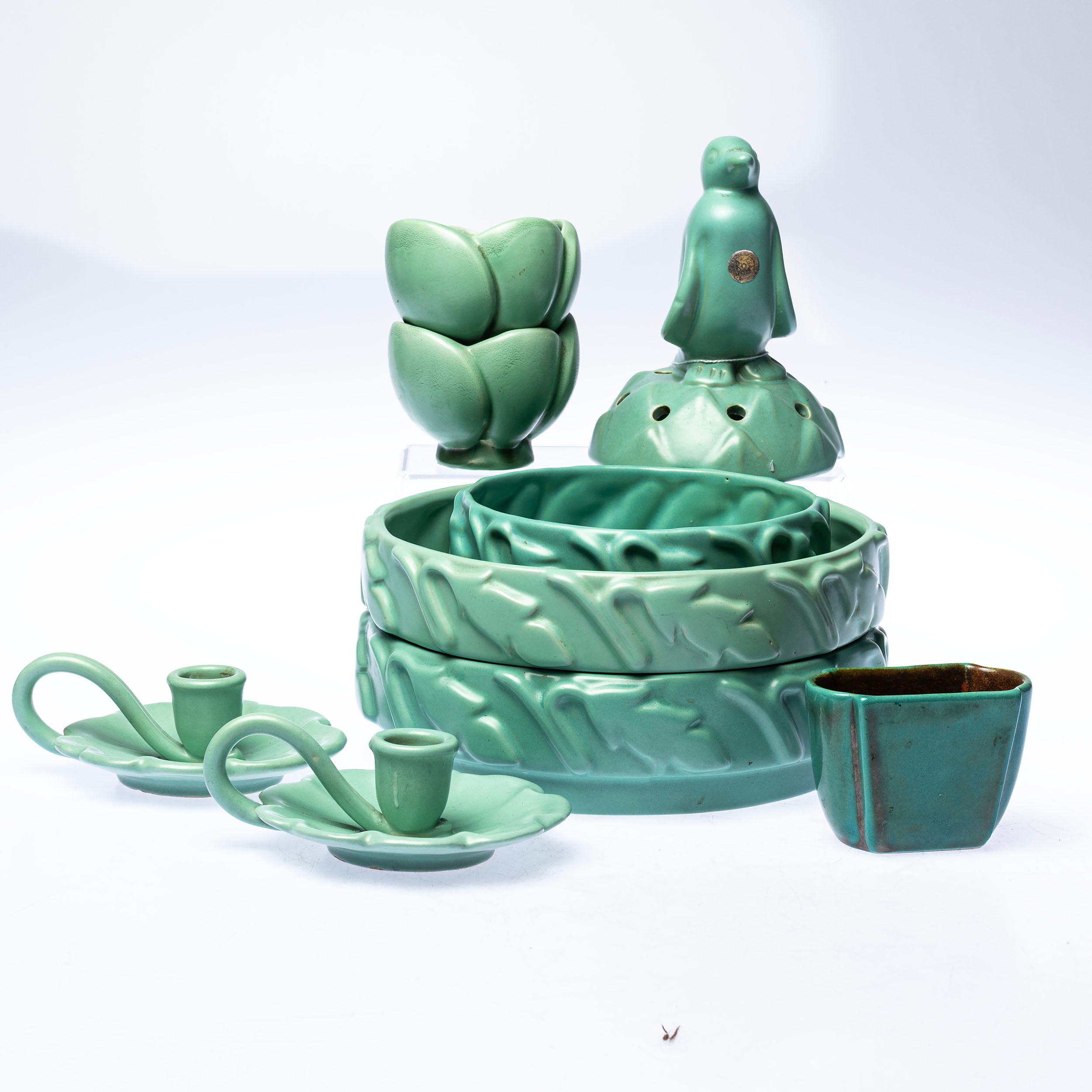 KERAMIKFÖREMÅL, ett parti bl.a blomsterskål, Eva Jancke-Björk, Bo Fajans, Gefle.