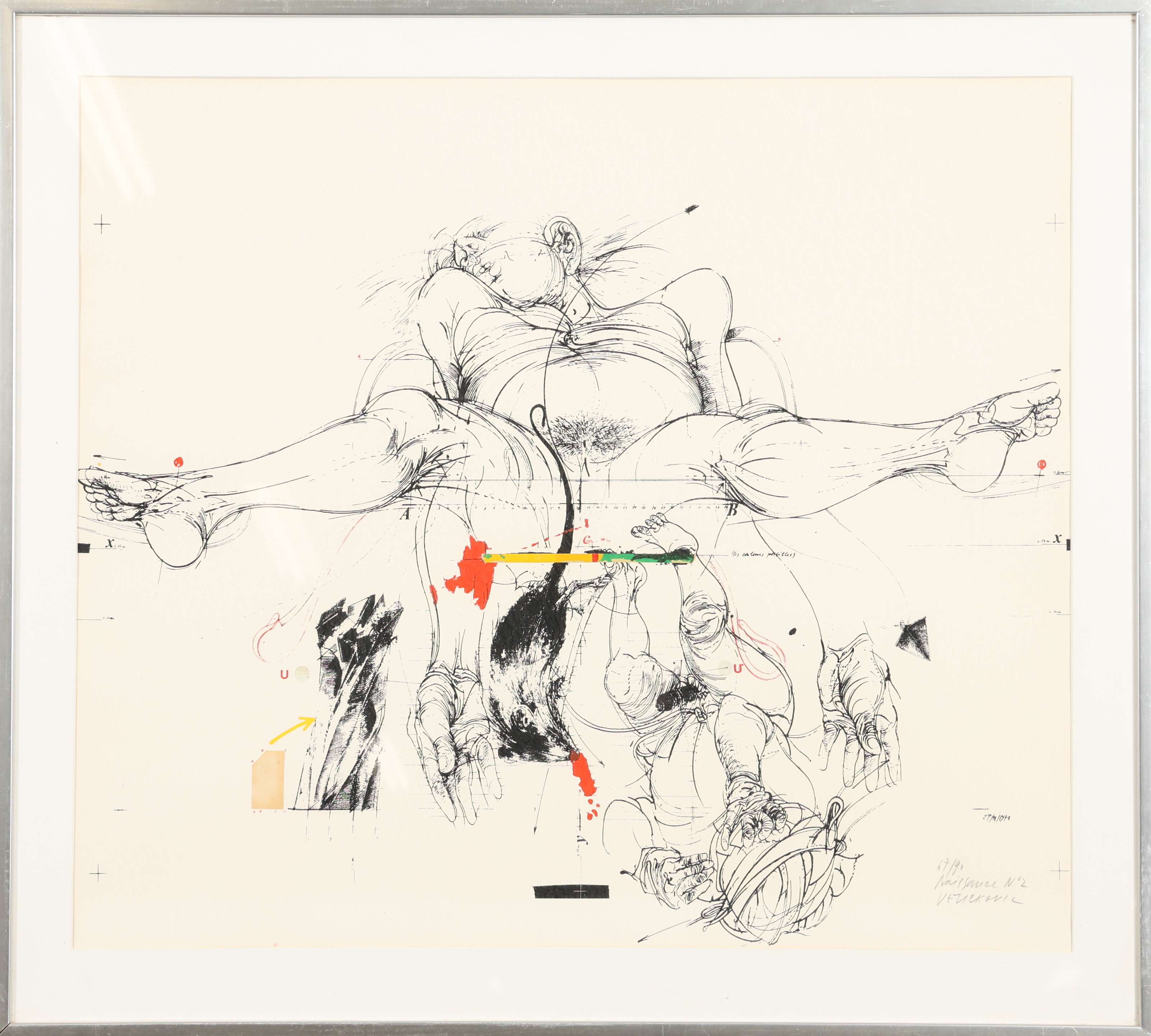 VLADIMIR VELICKOVIC. LITOGRAFI signerad samt numrerad.