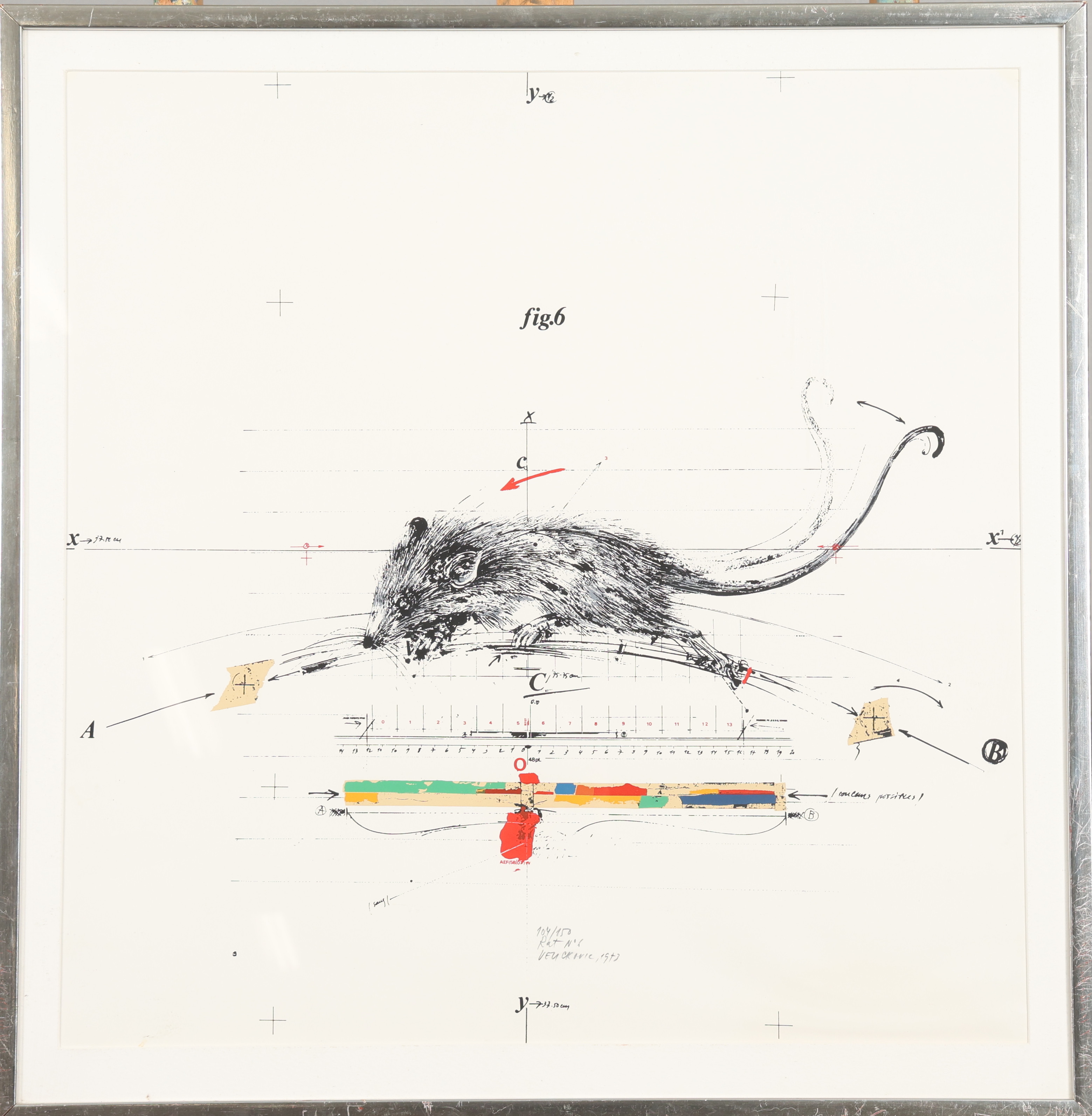 VLADIMIR VELICKOVIC. LITOGRAFI signerad samt numrerad.